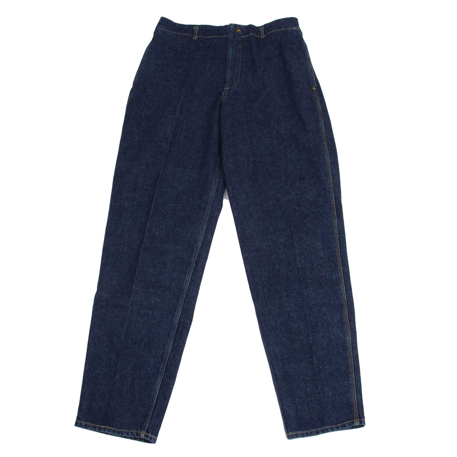 Yohji Yamamoto Yohji Yamamoto Three Stitch Tapered Denim Indigo M Size US 34 / EU 50 - 1 Thumbnail
