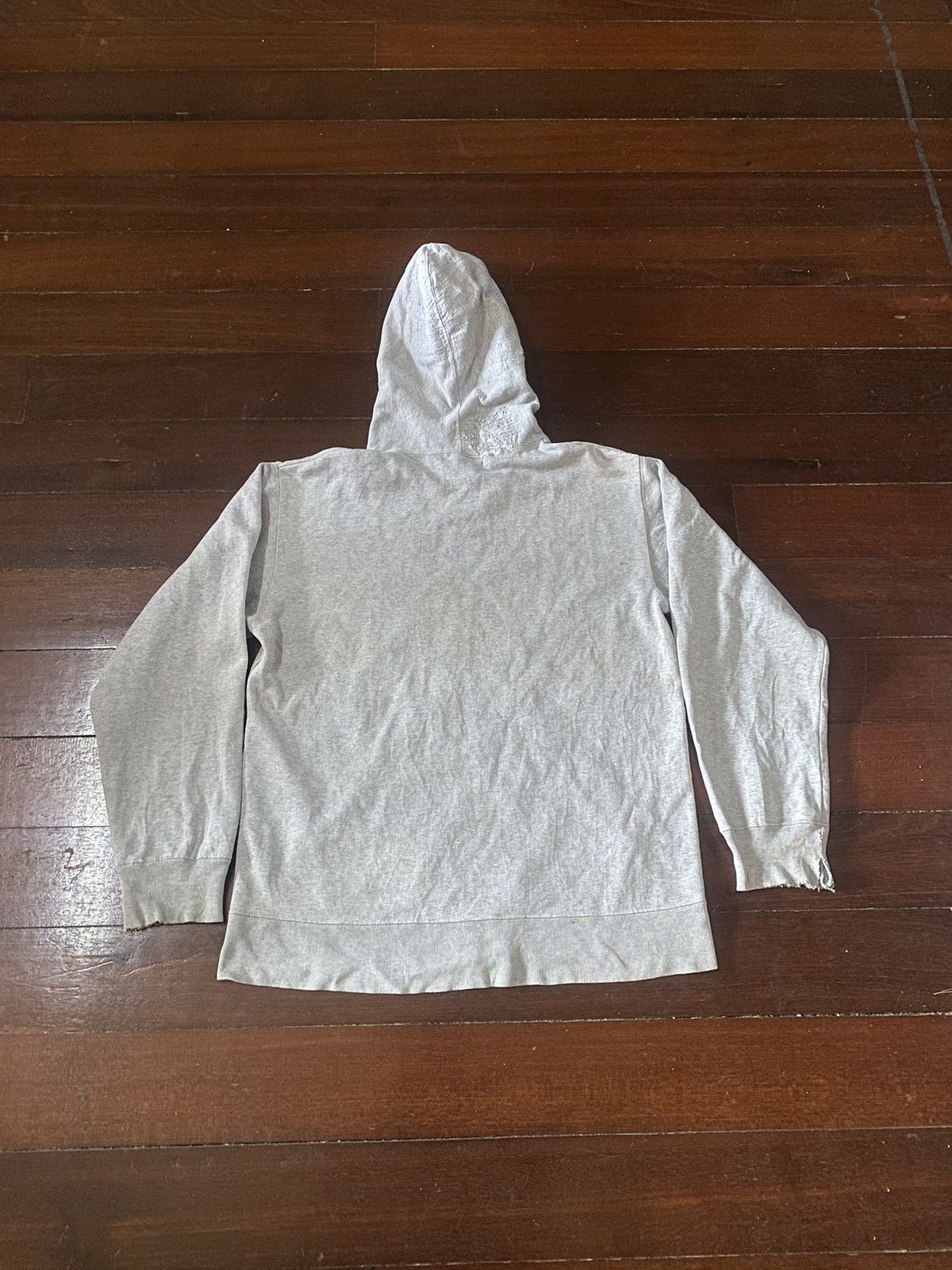 Hypebeast FIRE 🔥 VINTAGE SUPREME NY ZIP UP HOODIE DISTRESSED REWORK Size US L / EU 52-54 / 3 - 16 Thumbnail