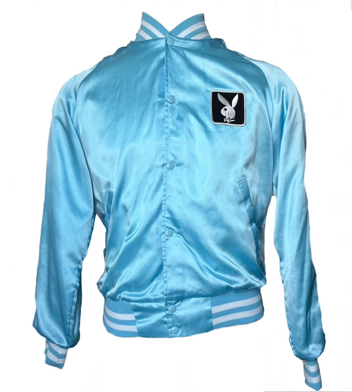 Playboy Satin Varsity Bomber Westark USA Sz M Vintage Playboy Jacket Size US M / EU 48-50 / 2 - 3 Thumbnail
