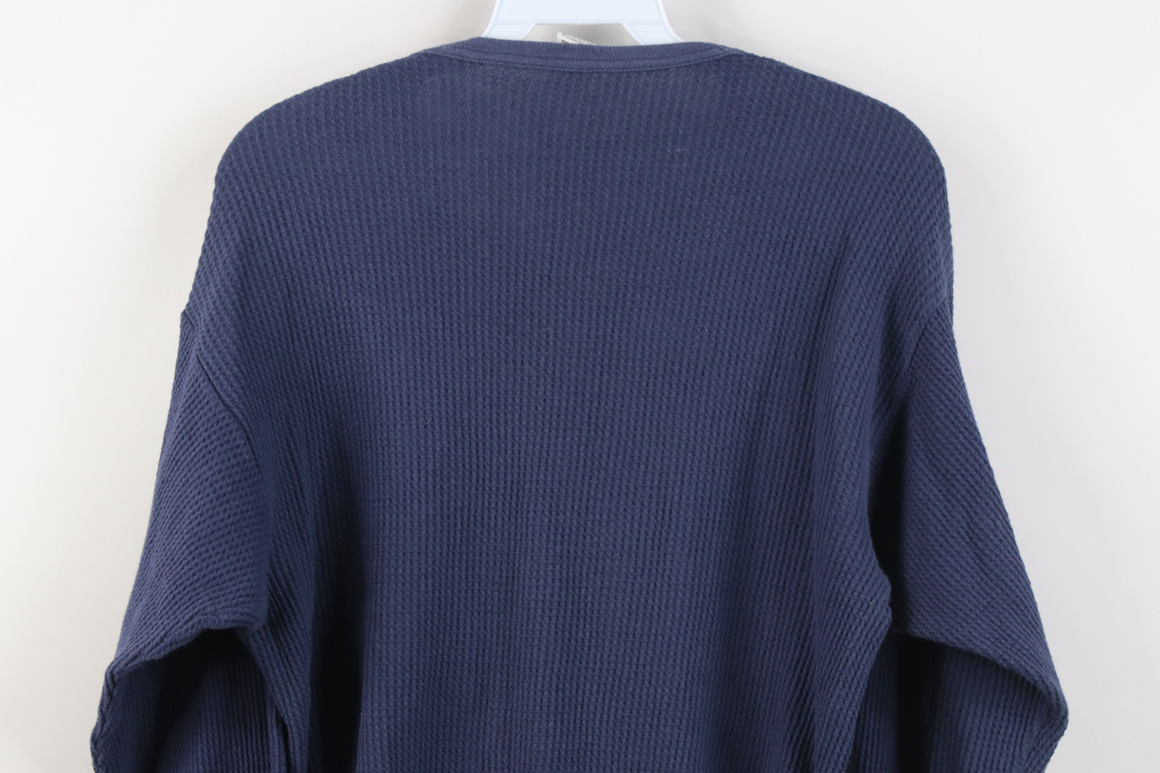 Vintage Vintage 90s Streetwear Waffle Knit Long Sleeve T-Shirt Size US XXL / EU 58 / 5 - 12 Thumbnail