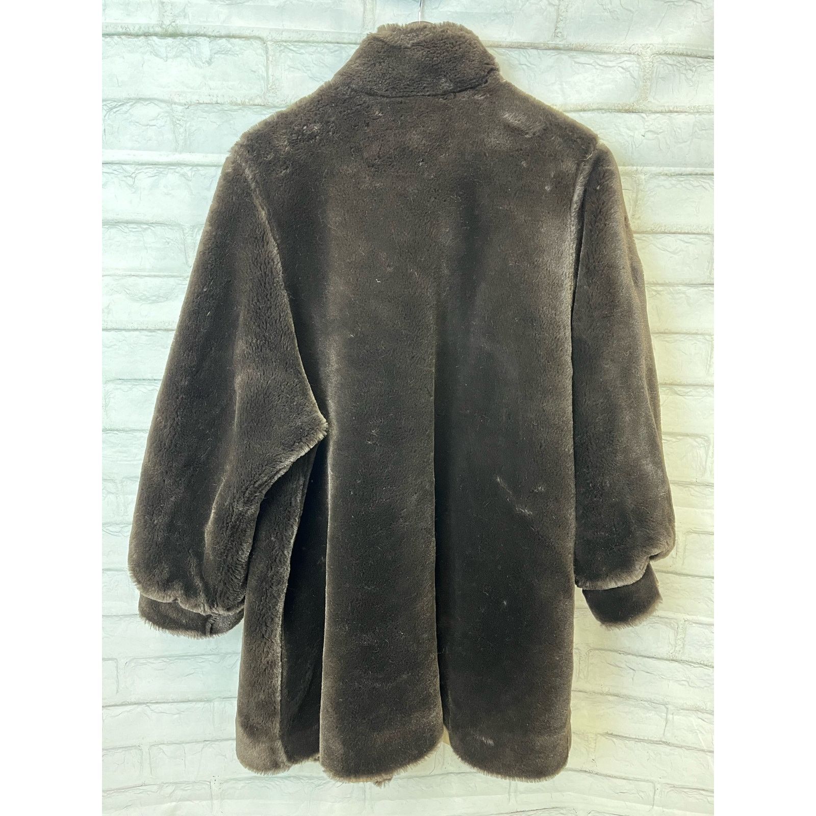 Vintage Faux Fur LINED REVERSIBLE Coat by J. Percy Large Size L / US 10 / IT 46 - 3 Thumbnail