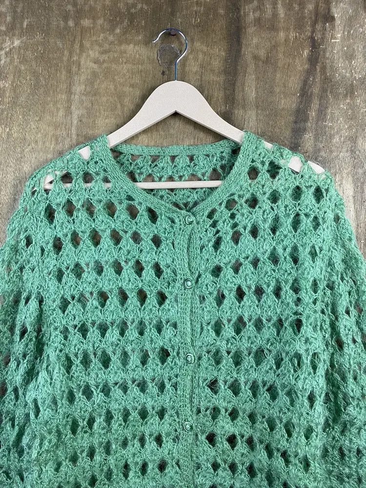 Vintage DL Japan Homespun green crochet Knitwear #Z025 Size US XL / EU 56 / 4 - 7 Thumbnail
