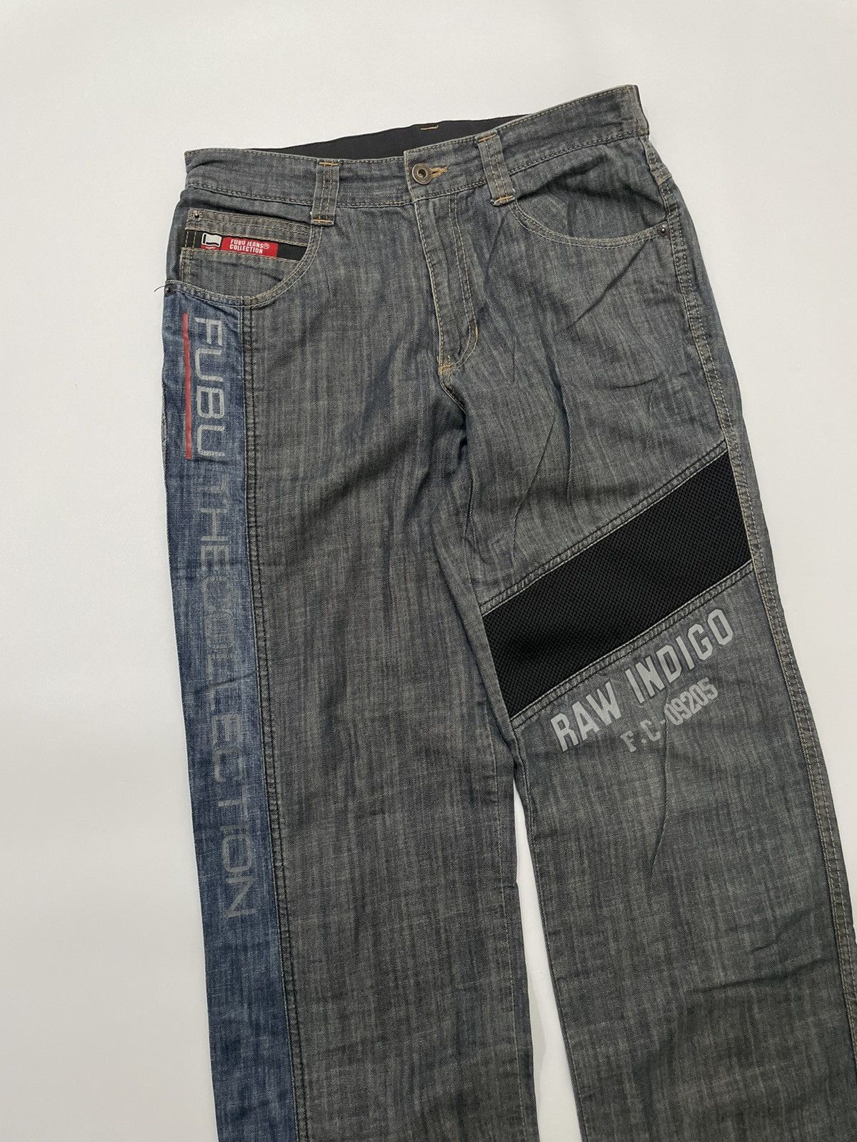 Fubu Y2k Baggy fubu poem denim pants Size US 31 - 2 Thumbnail