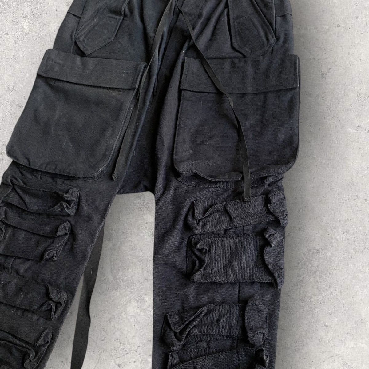 Ben Taverniti Unravel Project Unravel Project Canvas Drop Crotch Cargo Pants Size US 32 / EU 48 - 3 Thumbnail