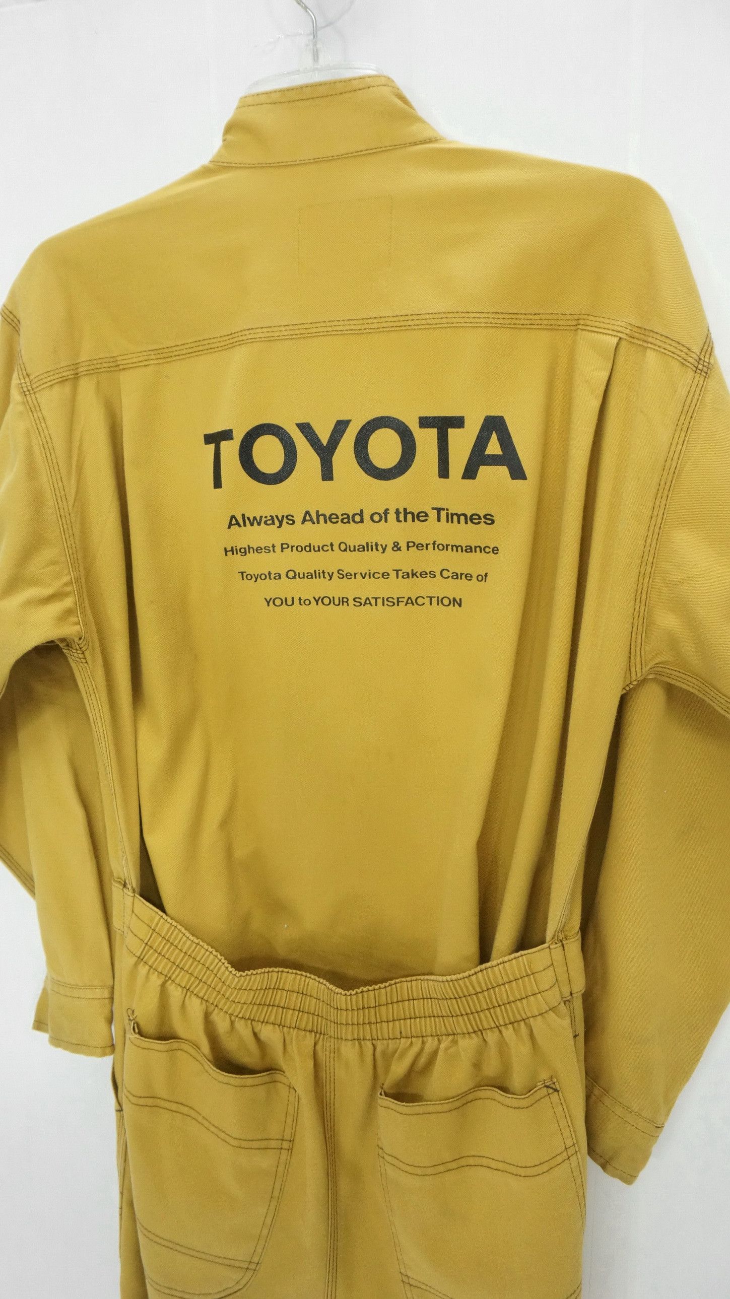 Japanese Brand Vintage TOYOTA Mustard Uniform coverall Size US 31 - 3 Thumbnail