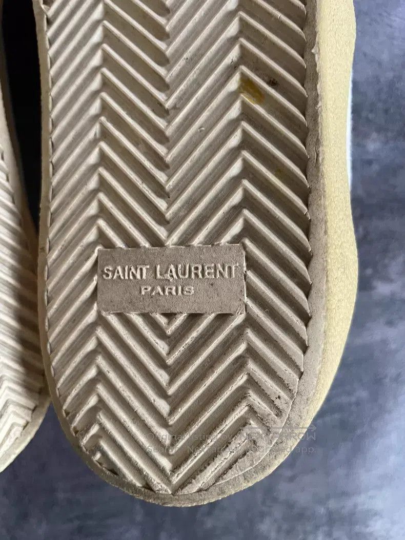 Saint Laurent Paris Saint Laurent Paris Embroidered Inscription Faded Destroye Size US 8 / EU 41 - 6 Thumbnail