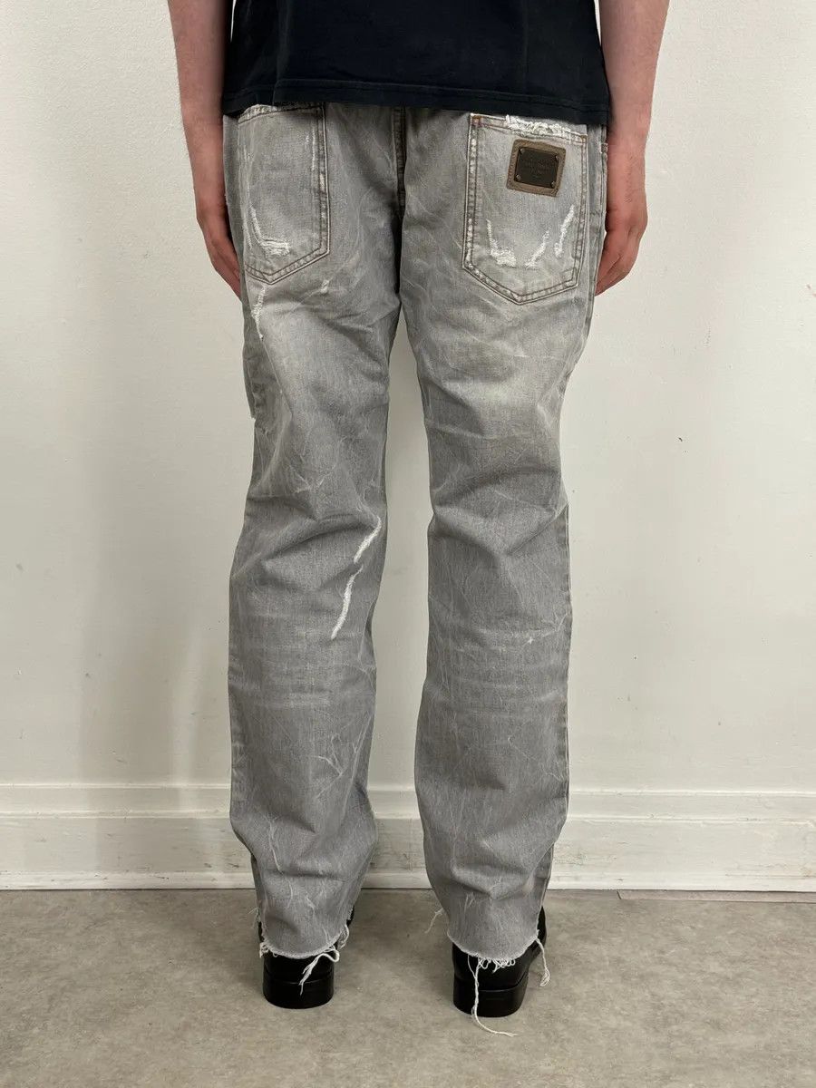 Dolce & Gabbana AW2010 Dolce & Gabbana Distressed Grey Denim Jeans Size 28" / US 6 / IT 42 - 3 Thumbnail