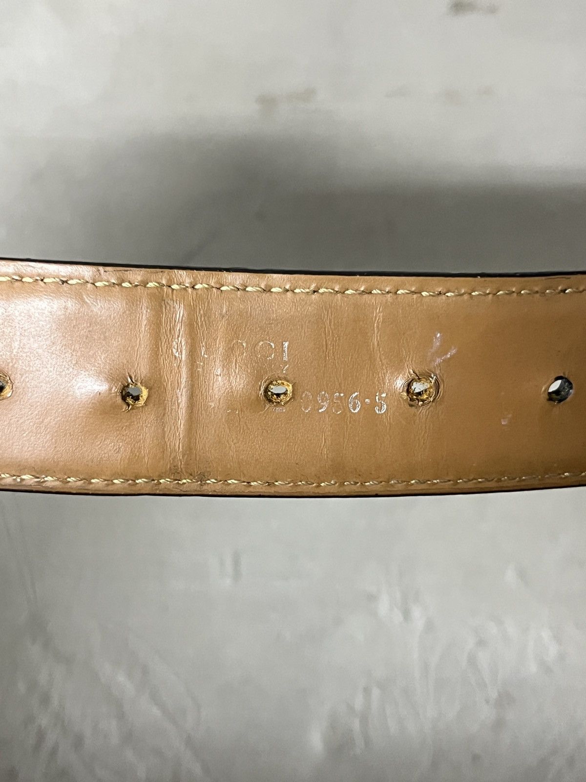 Gucci Vintage Gucci G Buckle Genuine Leather Belt Made in Italy Size 34 - 8 Thumbnail