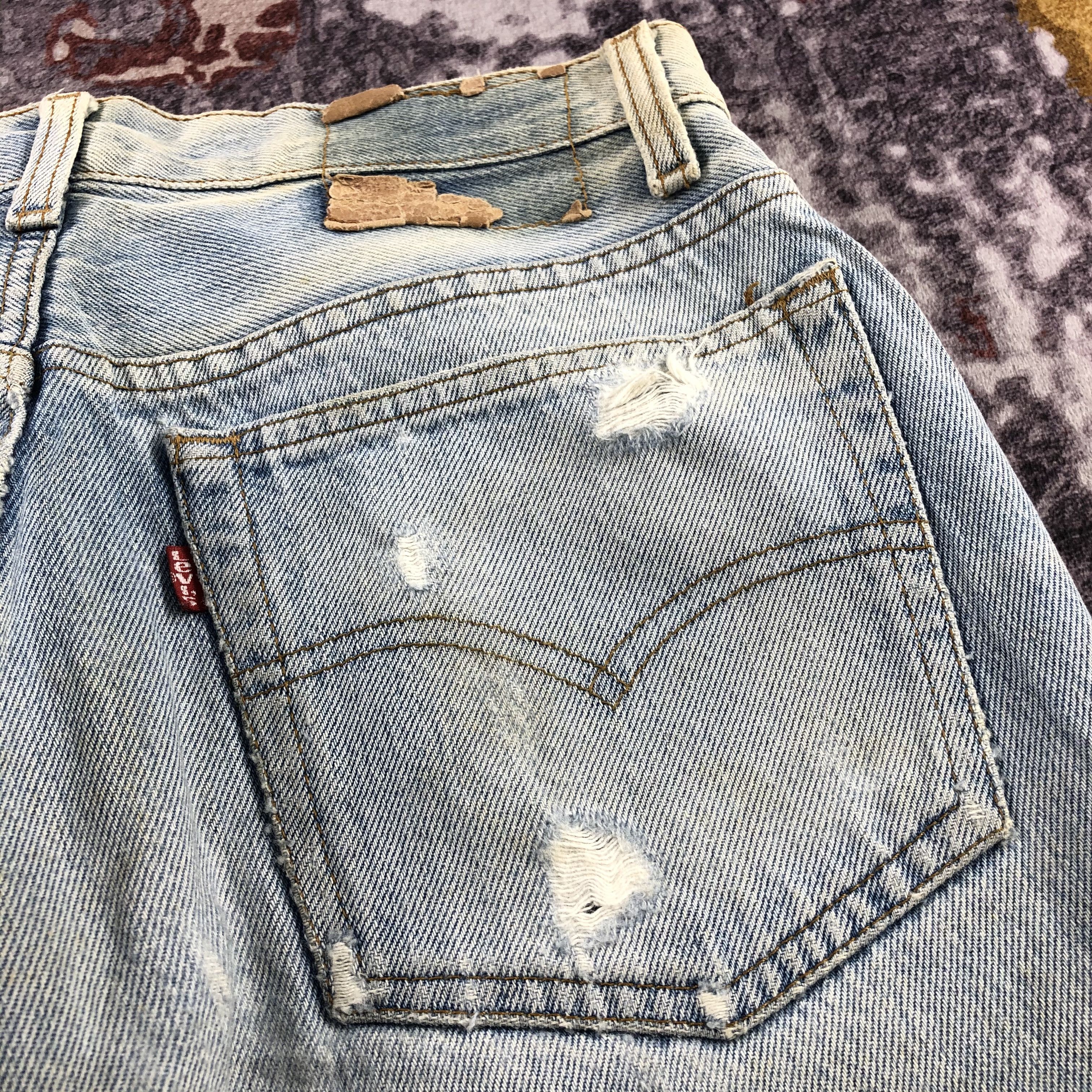 Levi's Vintage 90s Distress Levis 501 Jeans-JM2795 Size US 29 - 6 Thumbnail