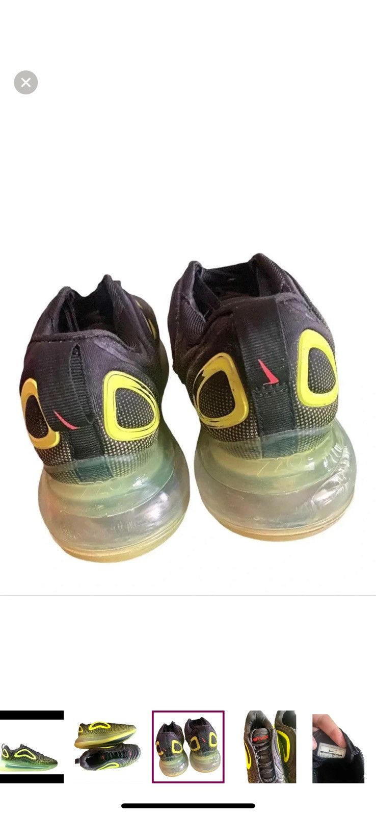 Nike Nike Air Max 720 Black/Bright Crimson-Volt LIMITED EDITION! Size US 8.5 / IT 38.5 - 5 Thumbnail