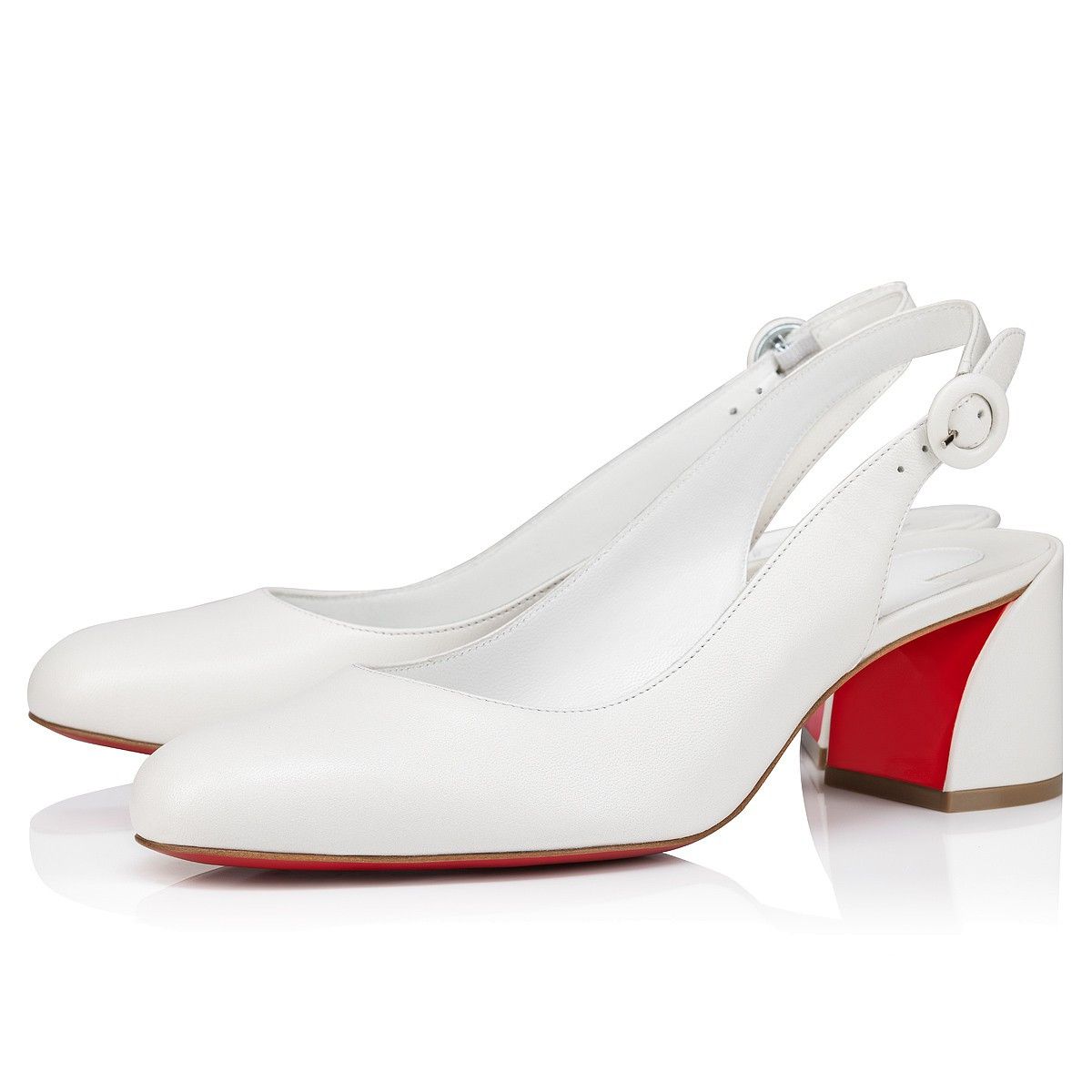 Christian Louboutin oc11z0125 So Janesling 55m Sandals in Bianco Size US 7 / IT 37 - 1 Thumbnail