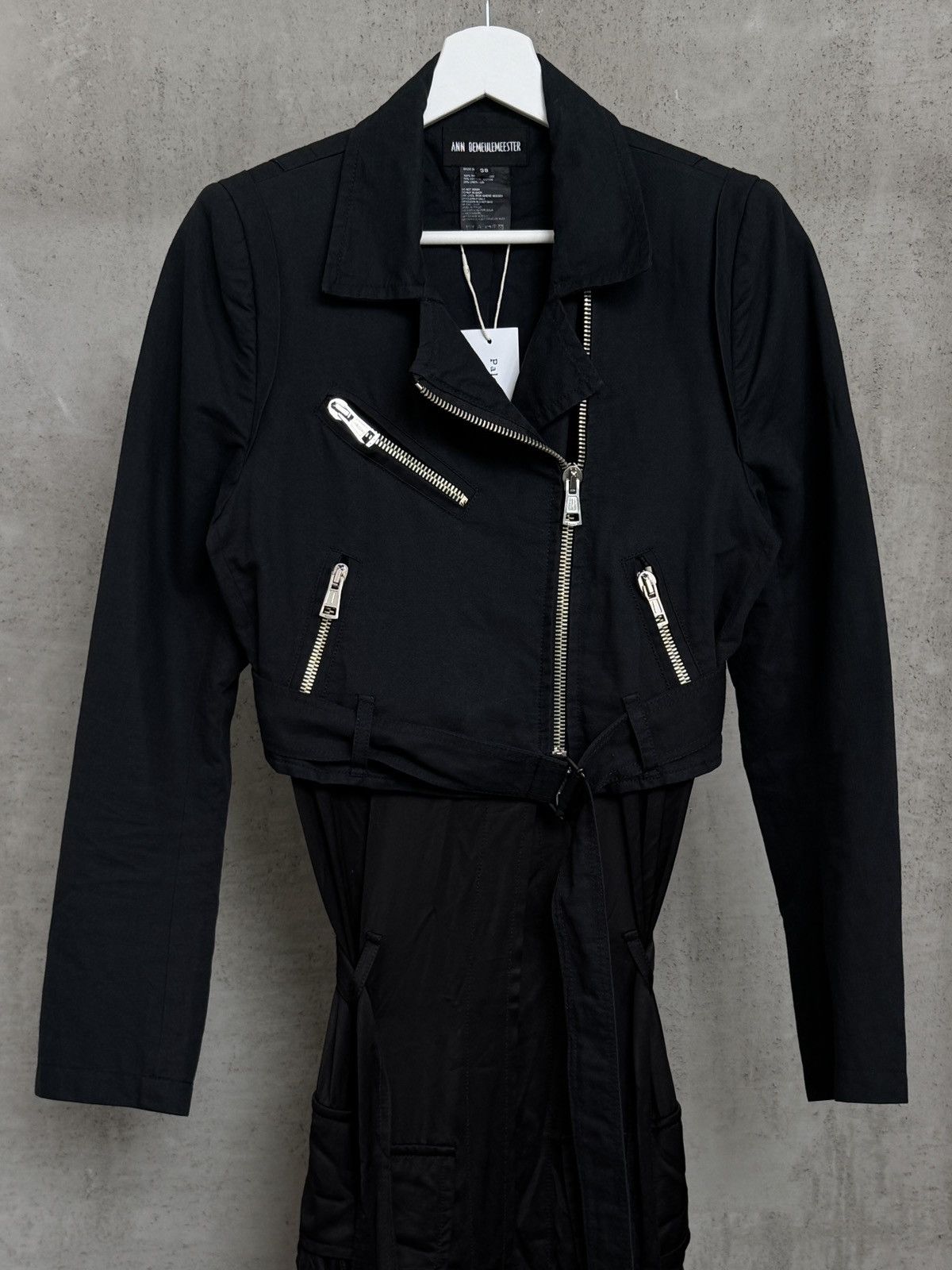 Ann Demeulemeester Ann Demeulemeester SS2004 Linen Motorcycle Trench Coat Size XS / US 0-2 / IT 36-38 - 5 Thumbnail