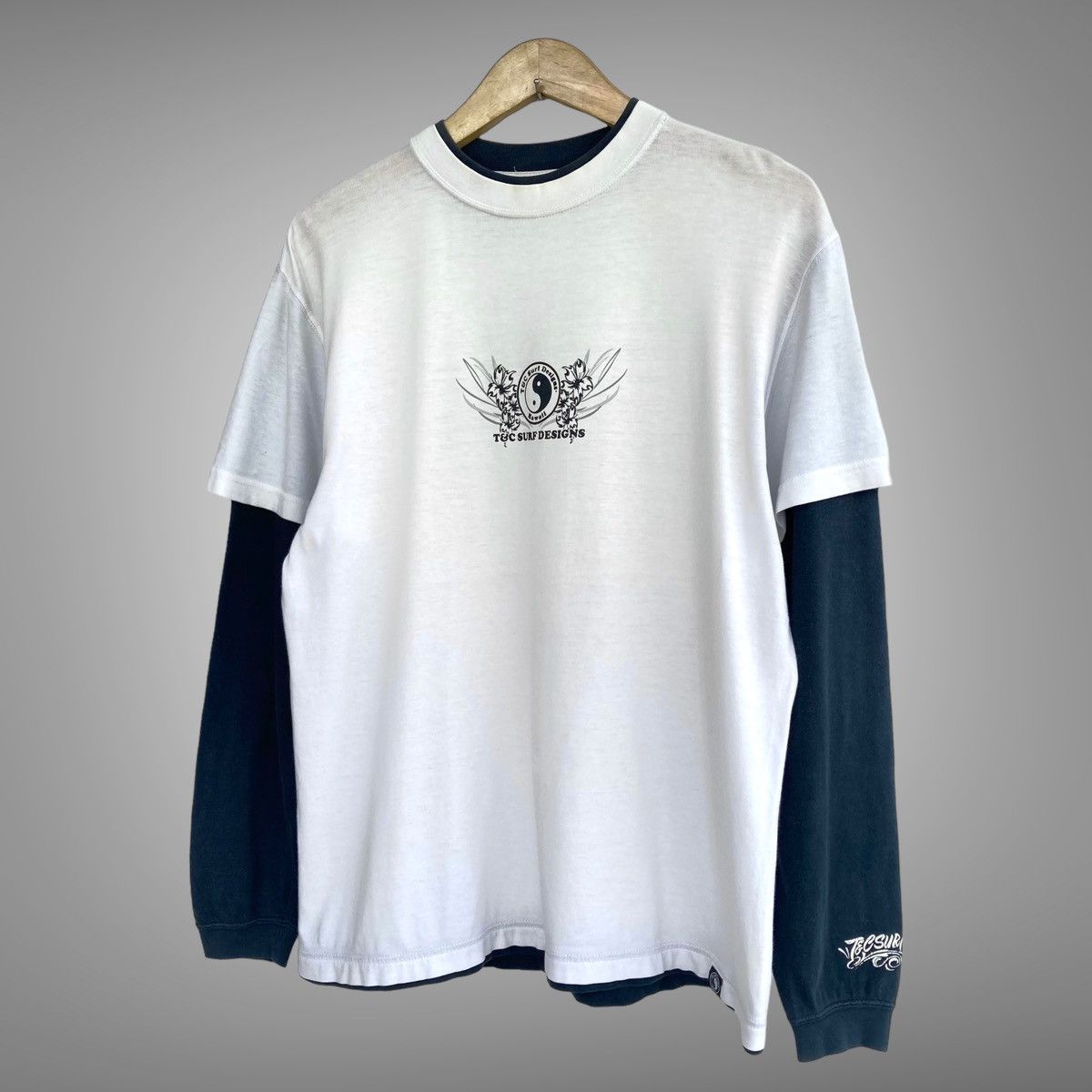 If Six Was Nine × Japanese Brand × Le Grande Bleu (L.G.B.) Double Layer Tribal T&C Surf Longsleeve Size US L / EU 52-54 / 3 - 6 Thumbnail