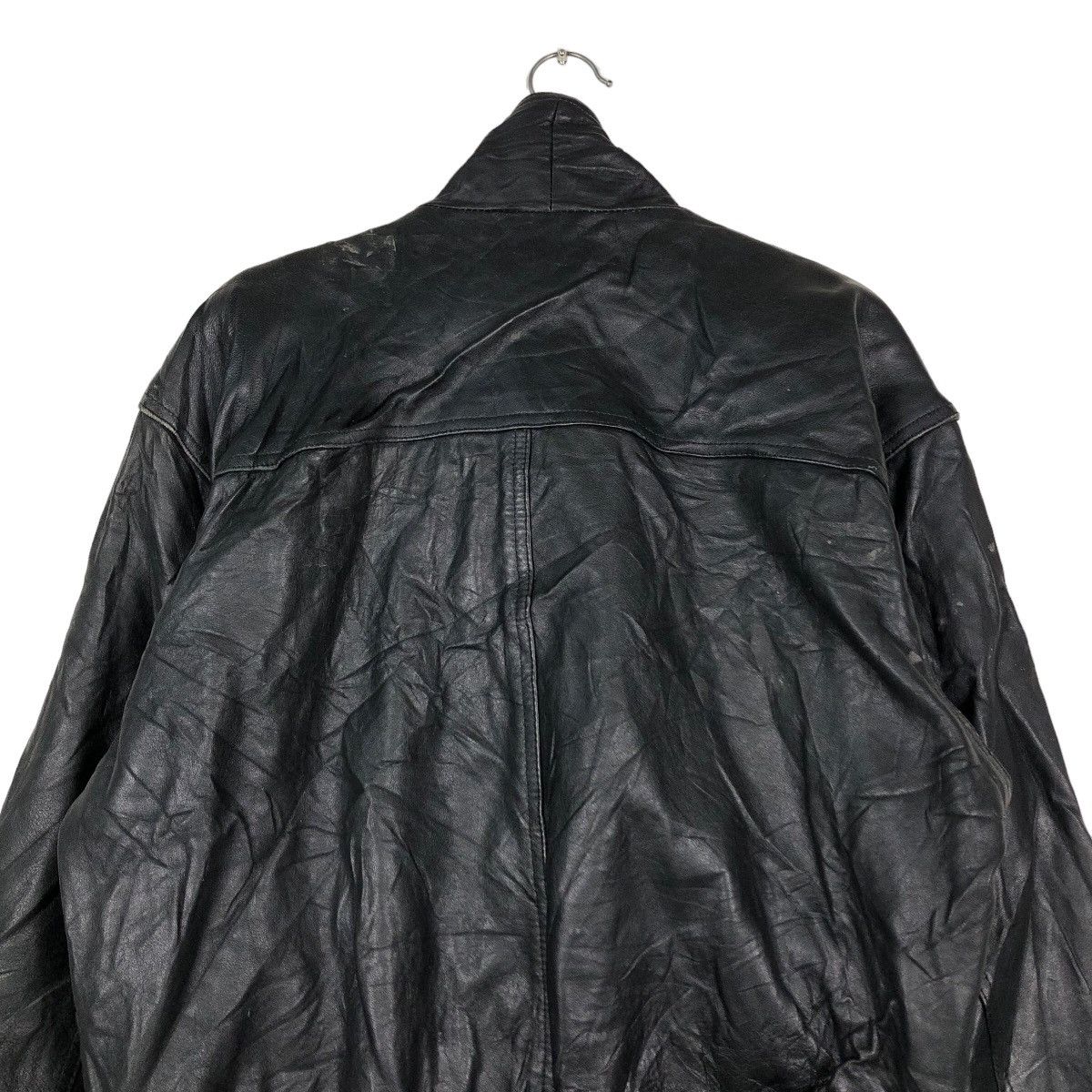 Issey Miyake 🔥Vintage Leather Biker Jacket Double Collar Vicenza Japan Size US M / EU 48-50 / 2 - 9 Thumbnail