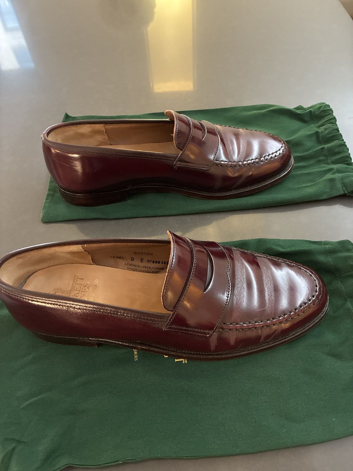 Crockett & Jones Crockett & Jones Boston Burgundy Cavalry Calf Loafer Size US 10 / EU 43 - 3 Thumbnail