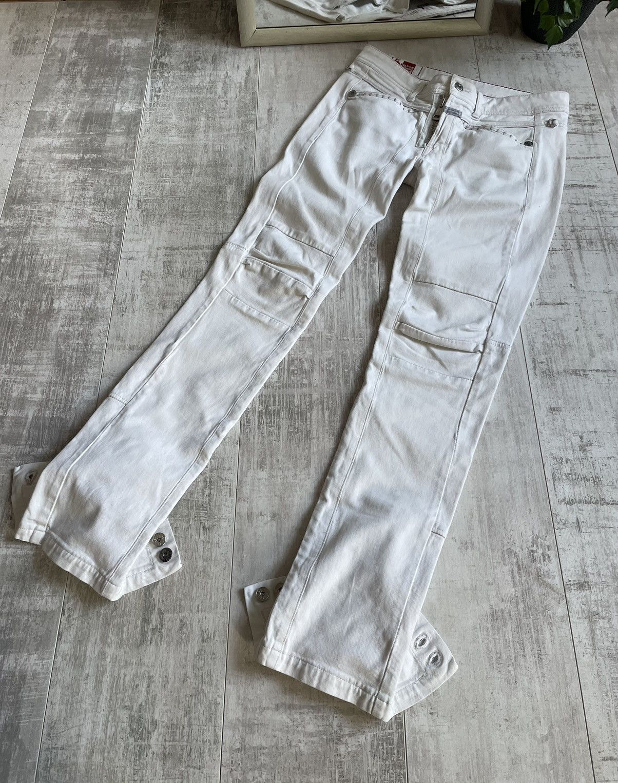 Marithe + Francois Girbaud Marithe Francois Girbaud Biker Denim Jeans Clasp Lighter Vtg Size 28" / US 6 / IT 42 - 3 Thumbnail