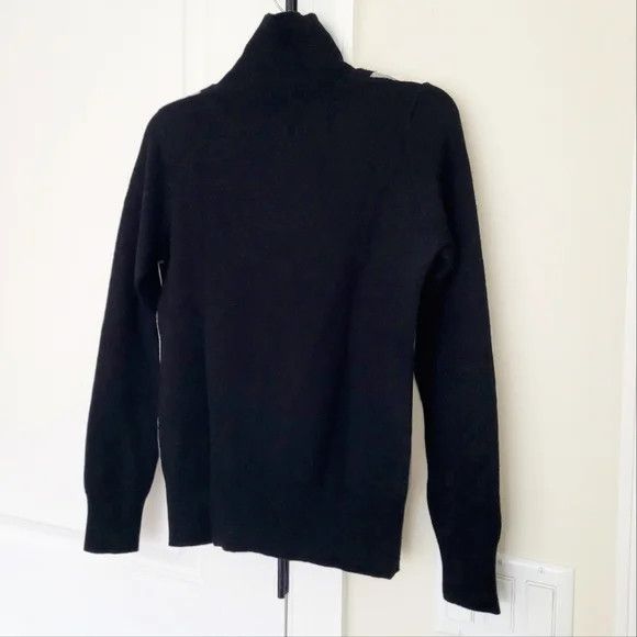 Bloomingdale's C by Bloomingdale's B&W Checkered Cashmere/Wool Turtleneck Size S / US 4 / IT 40 - 8 Thumbnail