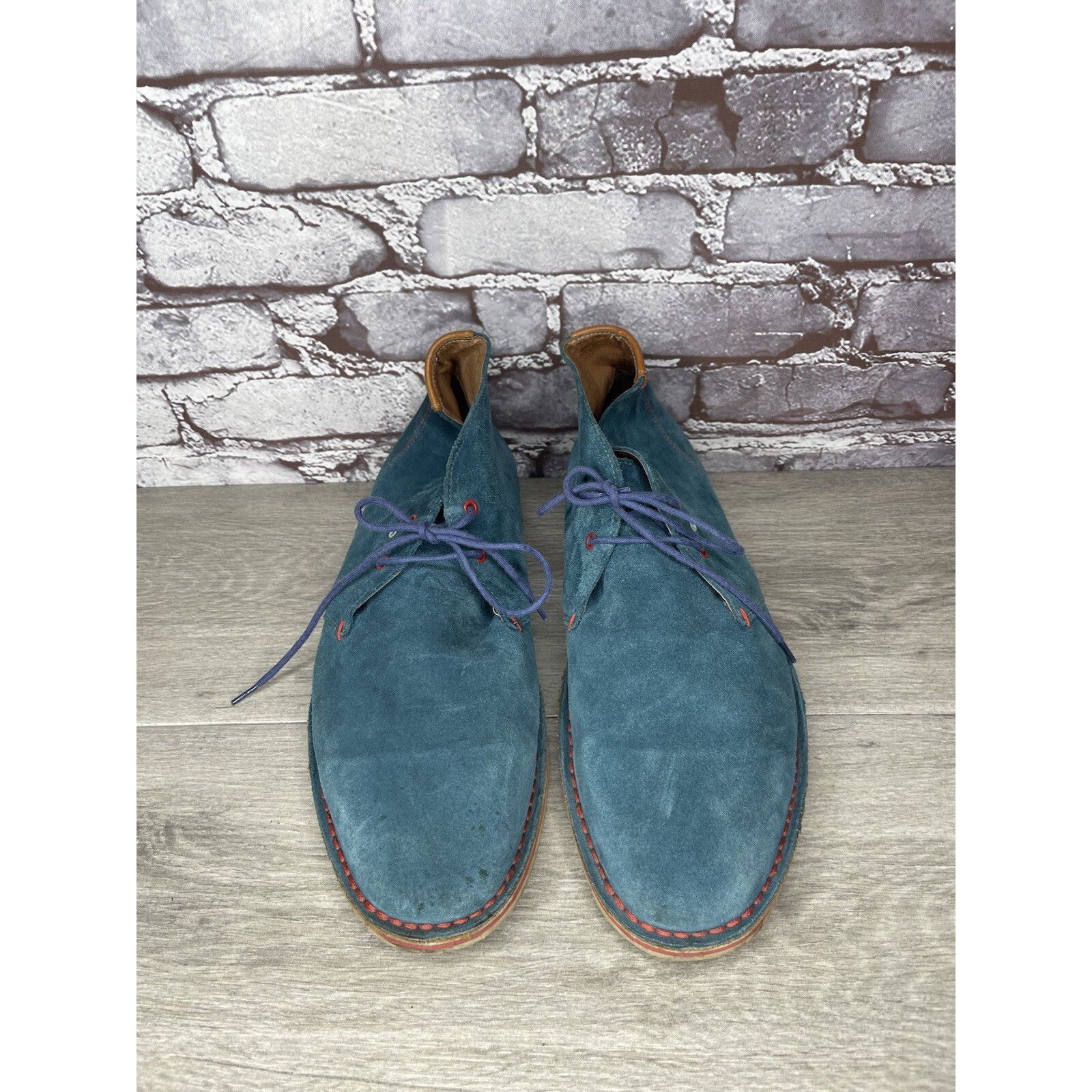 Ted Baker Ted Baker London Blue Suede Leather Lace Ankle Chukka Boots Size US 11 / EU 44 - 16 Thumbnail