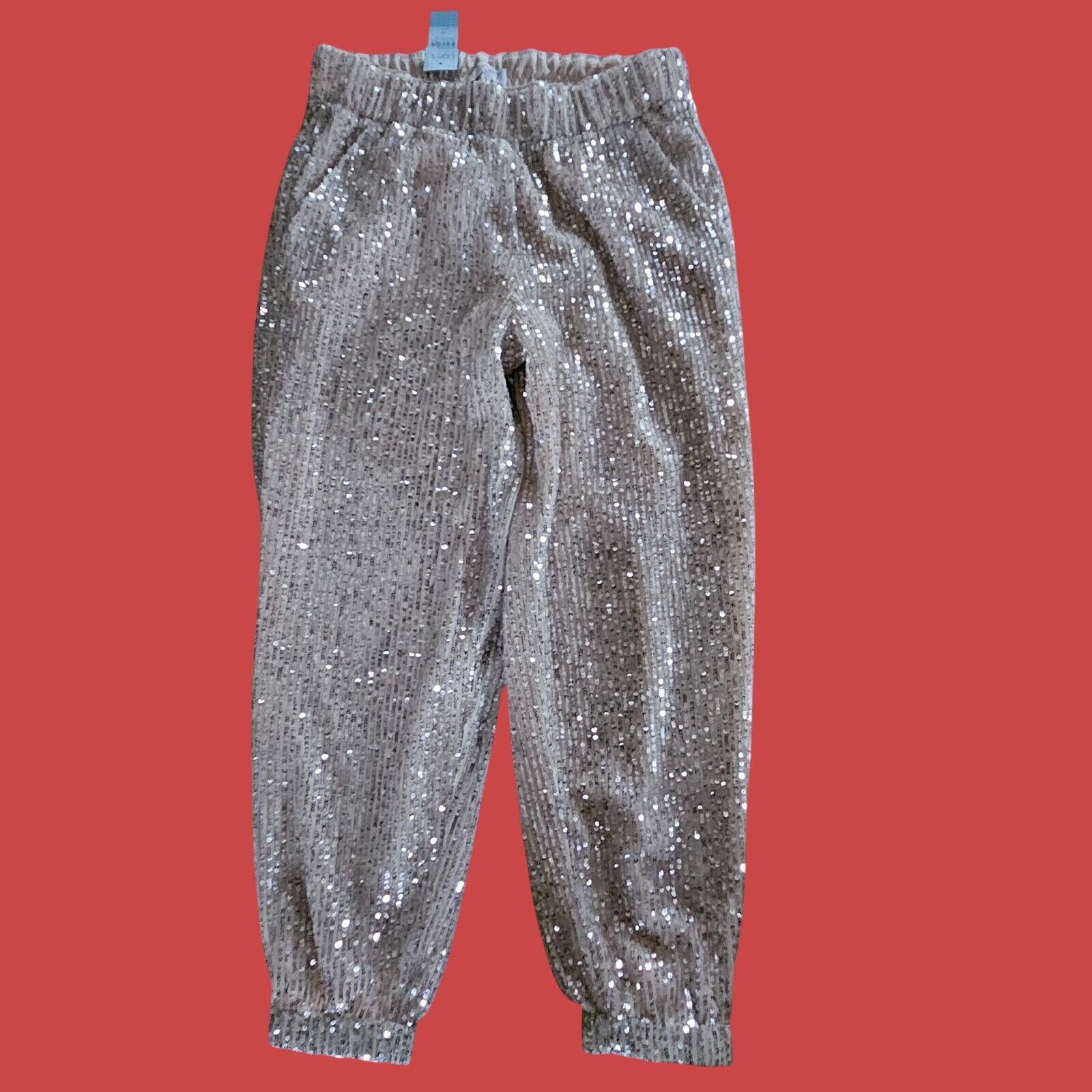 Loft Loft Petites XS Sequin Jogger Pants Gold Sparkly Elastic Wai Size 26" / US 2 / IT 38 - 3 Thumbnail