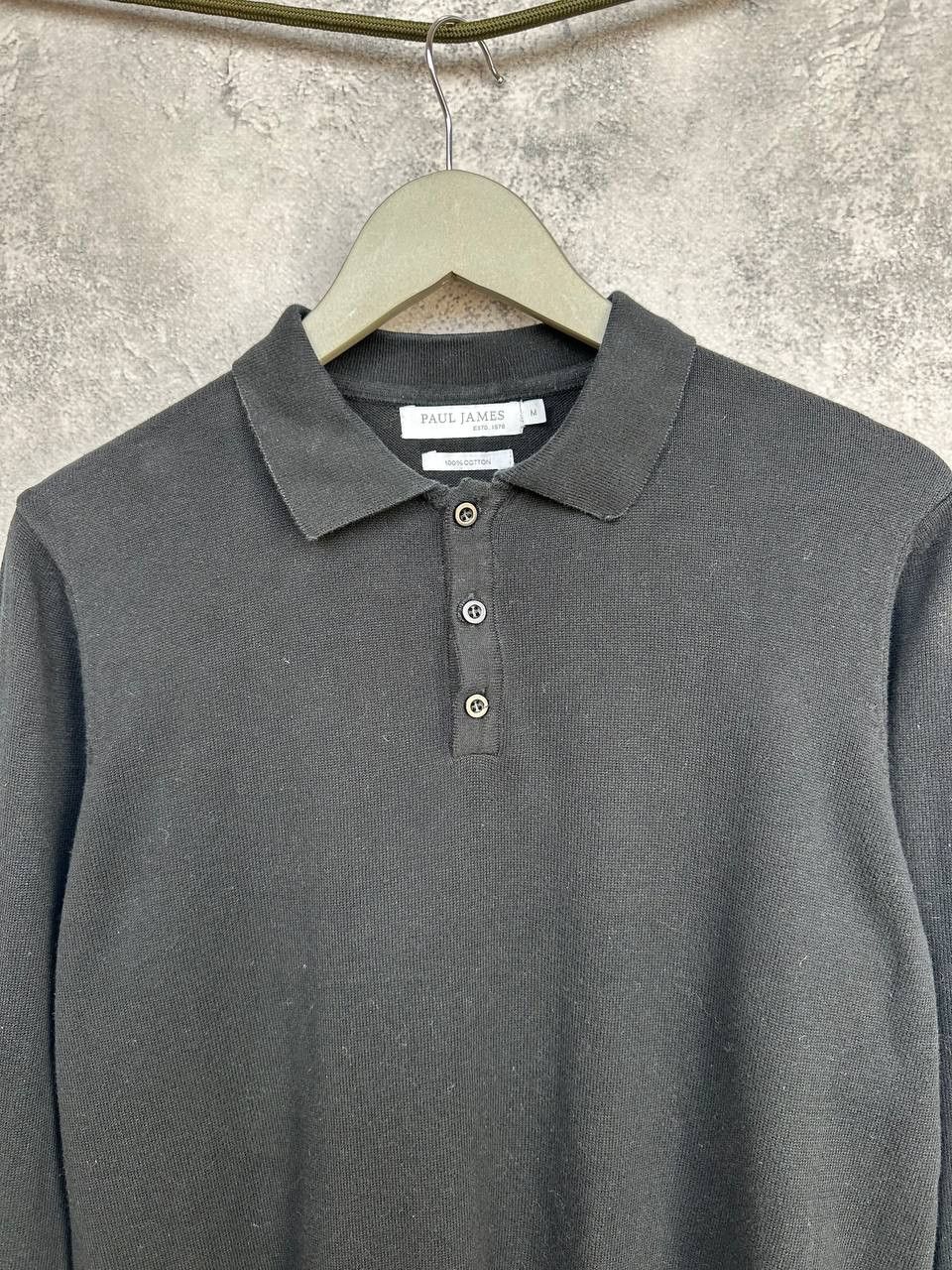Paul James Paul James Polo Long Sleeve Shirt Jumper Black OldMoney Size US M / EU 48-50 / 2 - 4 Thumbnail