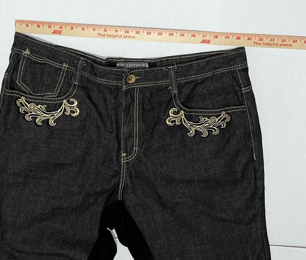 Clench Vintage Clench Jeans Dragon Embroidery 42x32 Baggy Y2k 90s Size US 42 / EU 58 - 5 Thumbnail