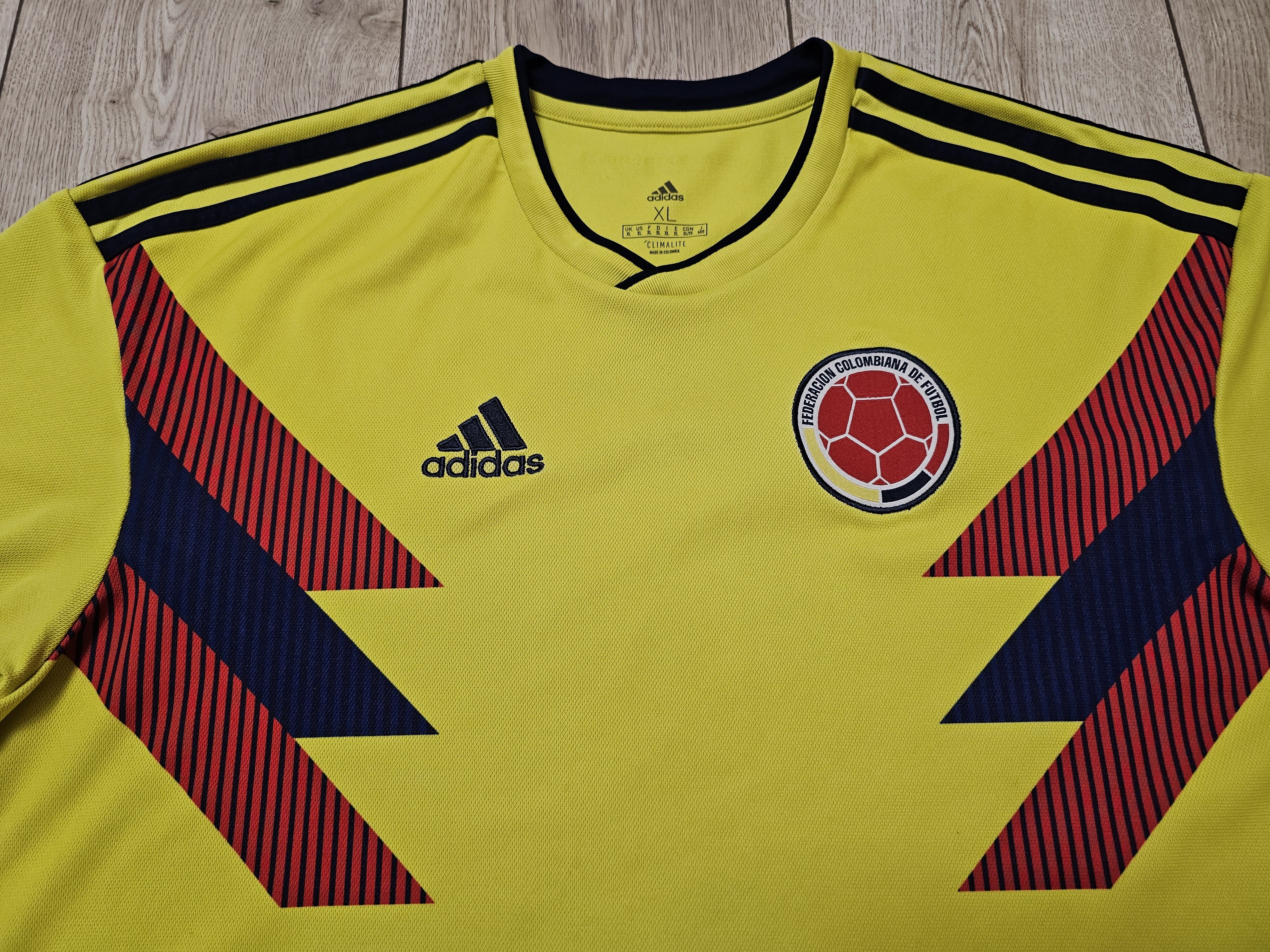 Adidas × All Sport COLOMBIA 2018 2019 HOME FOOTBALL SHIRT SOCCER JERSEY Size US XL / EU 56 / 4 - 3 Thumbnail