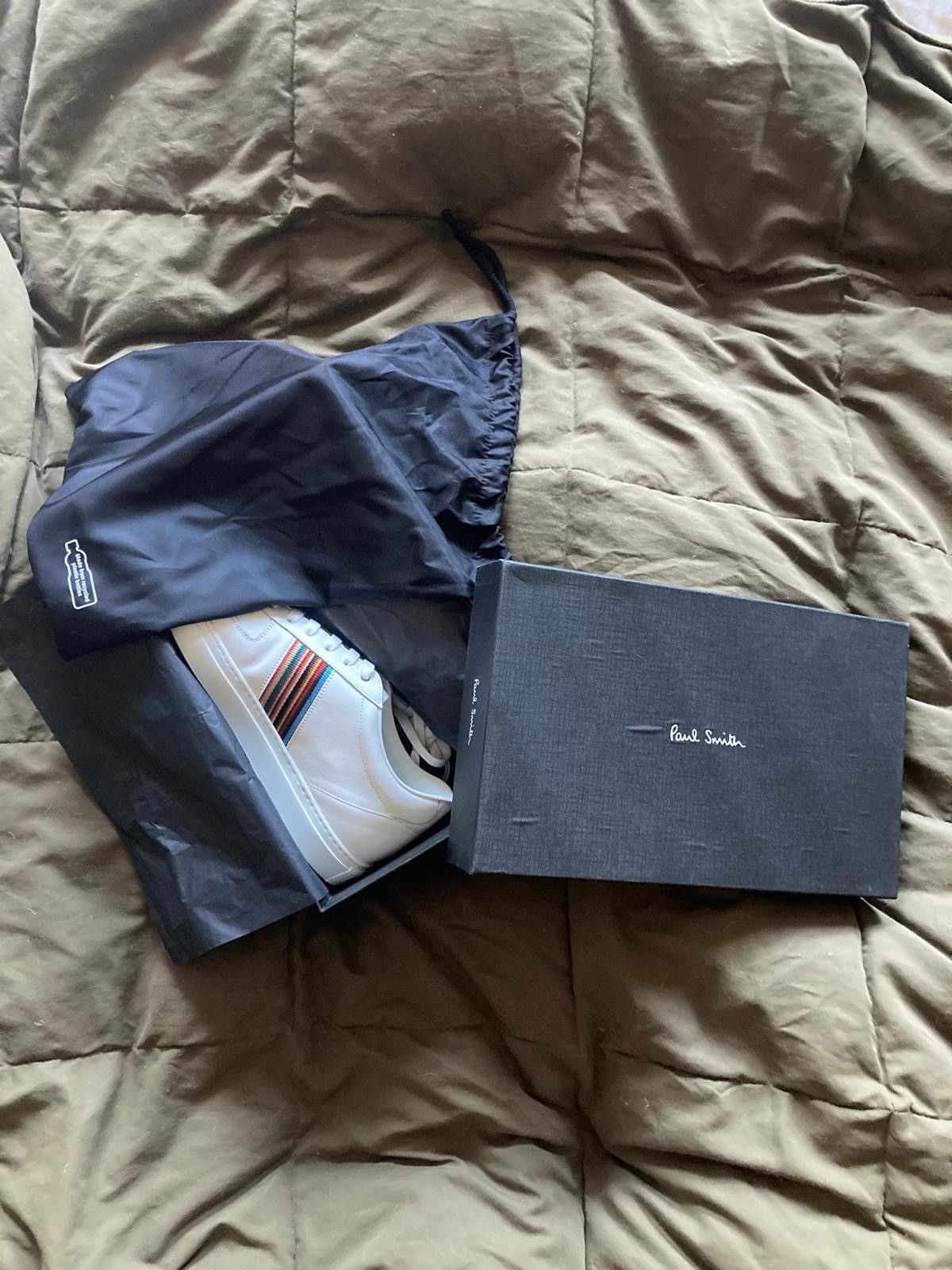 Paul Smith Paul Smith Fermi White Leather Sneakers Size US 12 / EU 45 - 6 Thumbnail