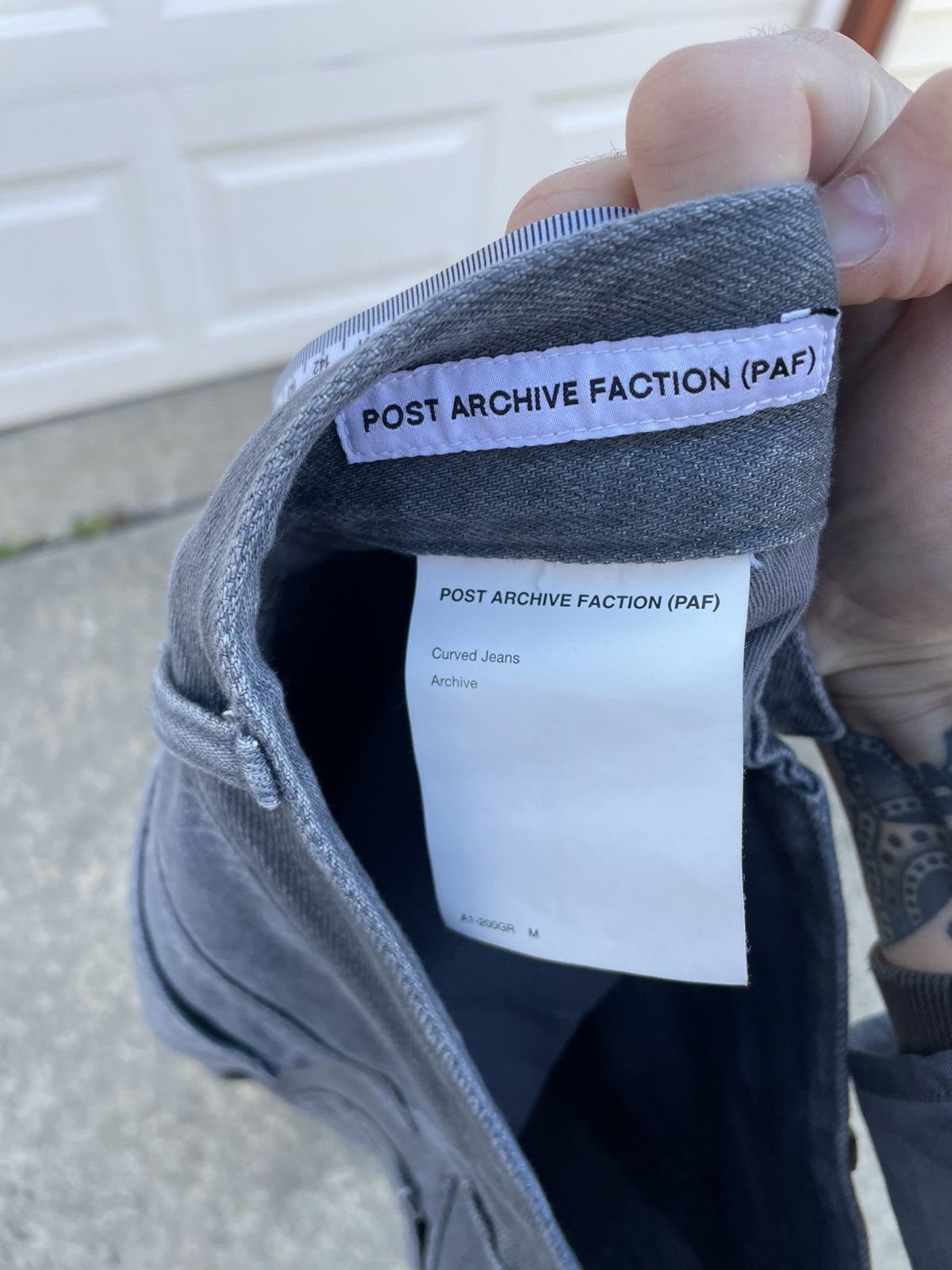 POST ARCHIVE FACTION (PAF) Post Archive Faction PAF Archive Curved Jeans Size 32 Medium Size US 32 / EU 48 - 13 Thumbnail
