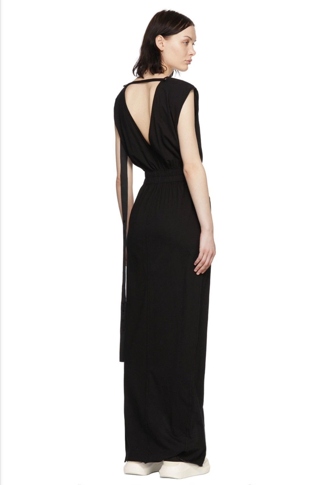 Rick Owens × Rick Owens Drkshdw Rick Owens Drkshdw Black Phleg Cotton Jersey Long Dress Size S / US 4 / IT 40 - 3 Thumbnail