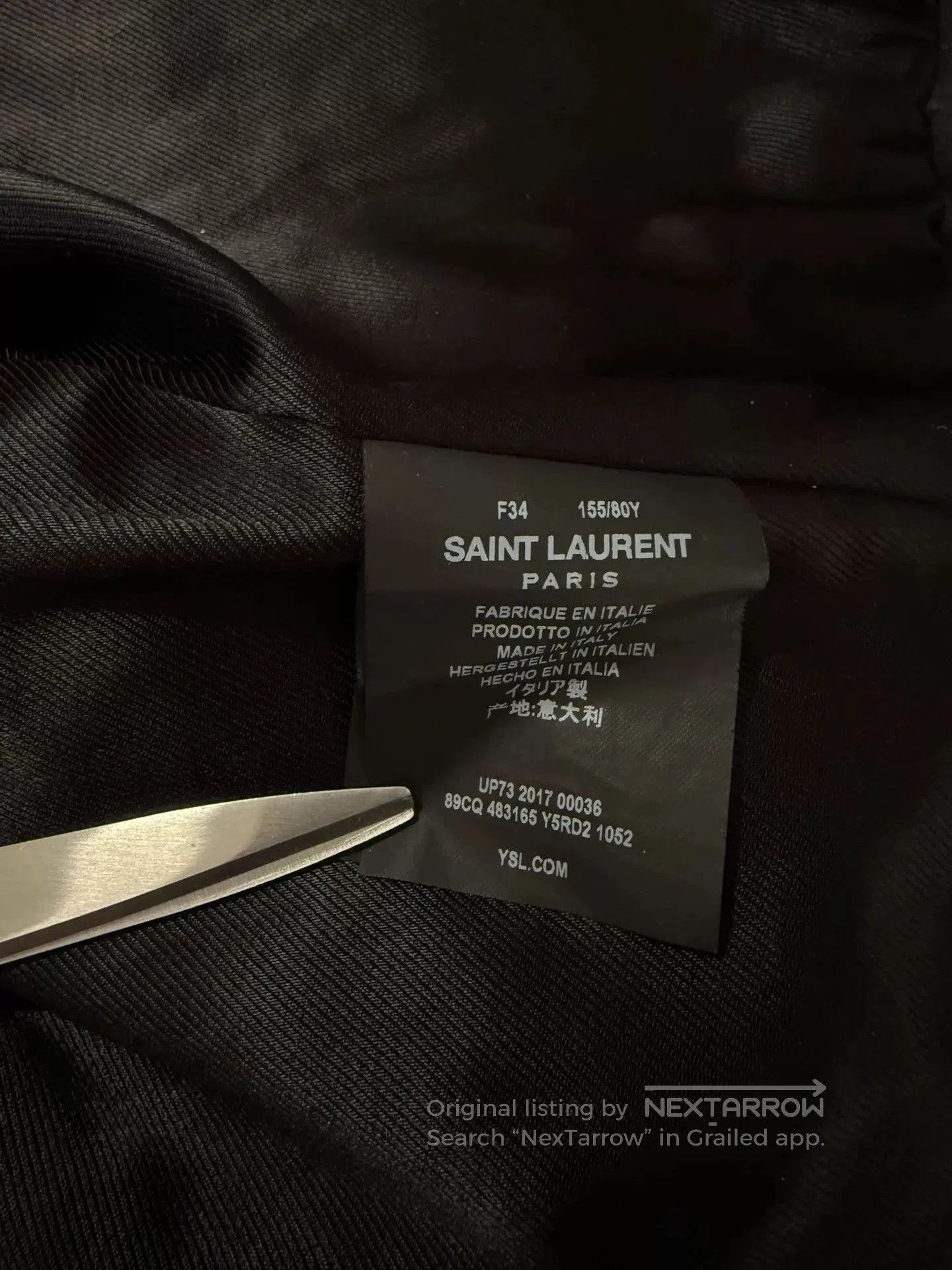 Saint Laurent Paris Saint Laurent 2017 Leather Jacket Cat Martini. Size US M / EU 48-50 / 2 - 8 Thumbnail