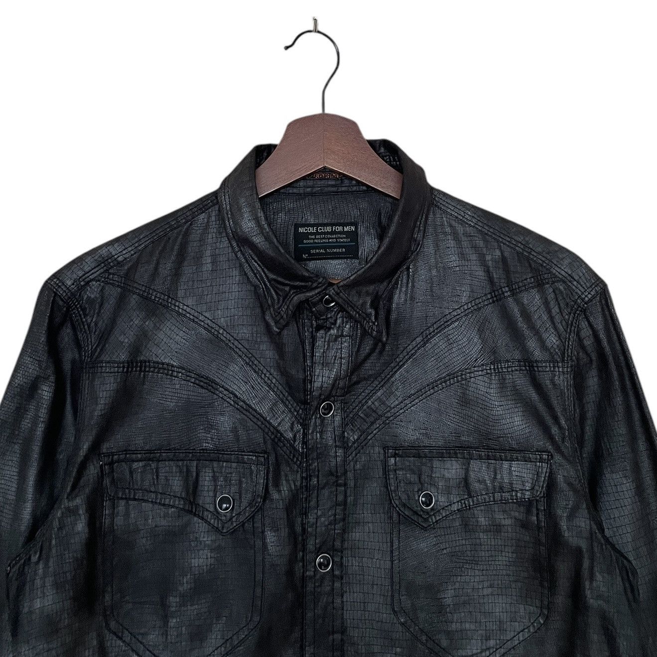 Nicole Club Vintage Japanese Brand Nicole Club Snake Skin Shirt 2000s Size US M / EU 48-50 / 2 - 3 Thumbnail