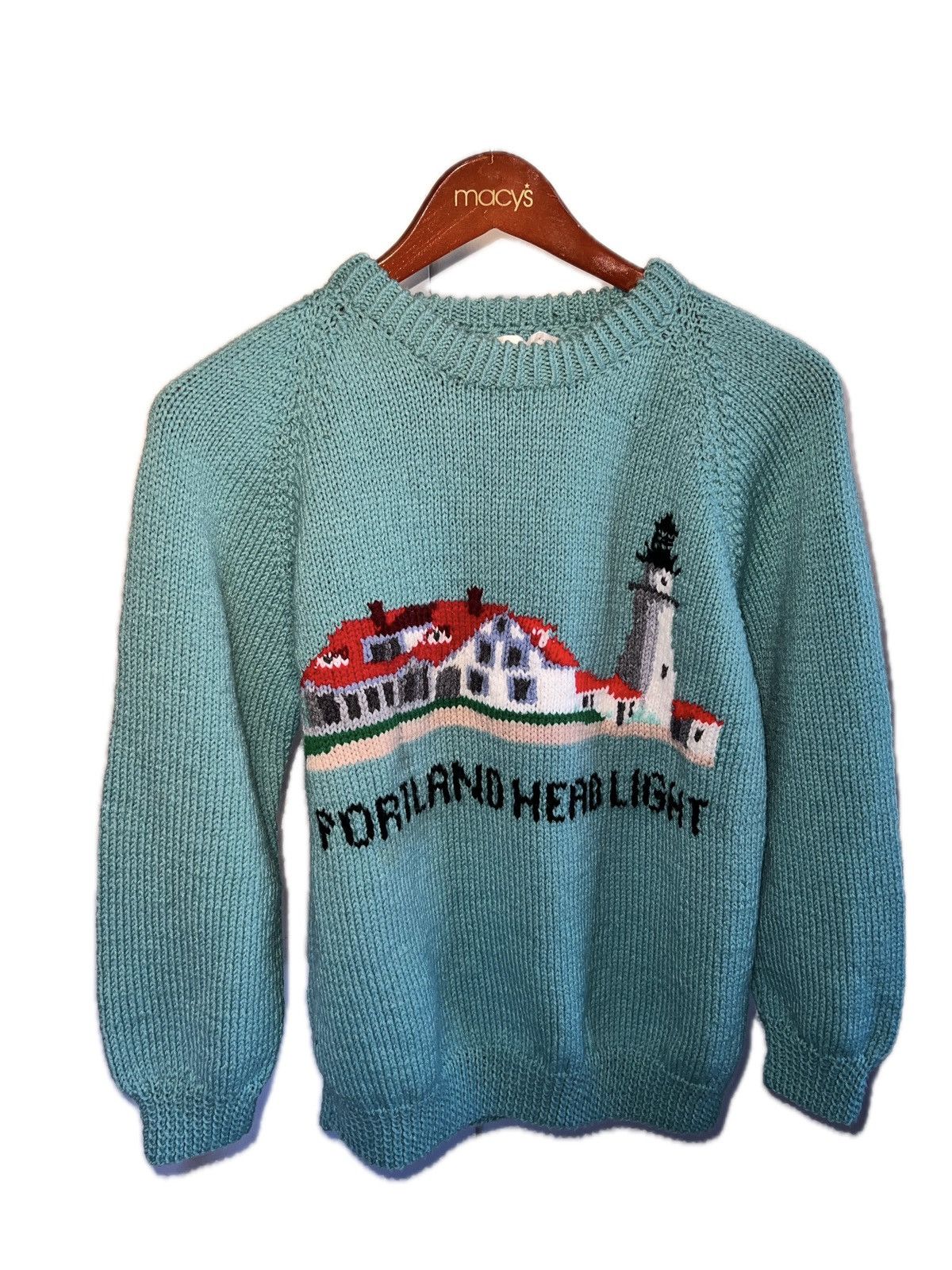 Vintage Portland Head Light Maine Knitted Sweater Size US M / EU 48-50 / 2 - 2 Thumbnail