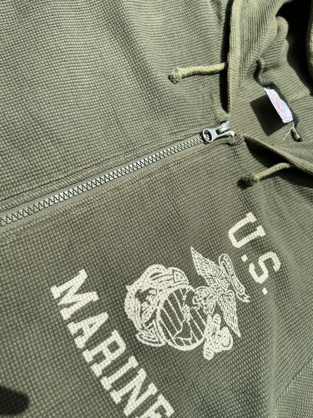 Avirex Avirex U.S.A. Marines Zip Hoodie Military Green Vintage Size US M / EU 48-50 / 2 - 2 Thumbnail