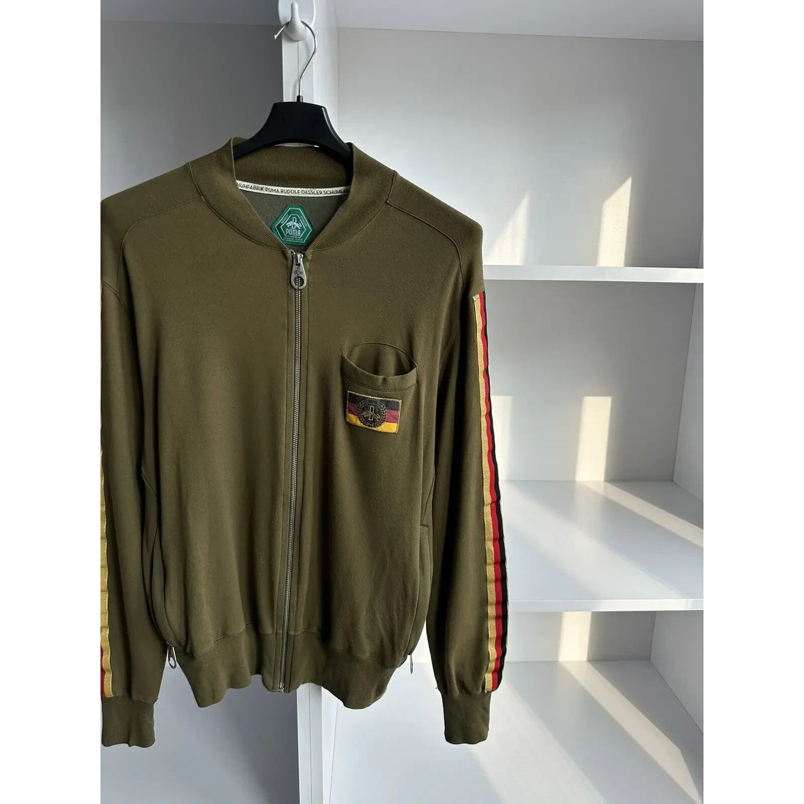 Puma VTG Puma Rudolf Dassler Rare Zip Track Jacket Size US L / EU 52-54 / 3 - 3 Thumbnail
