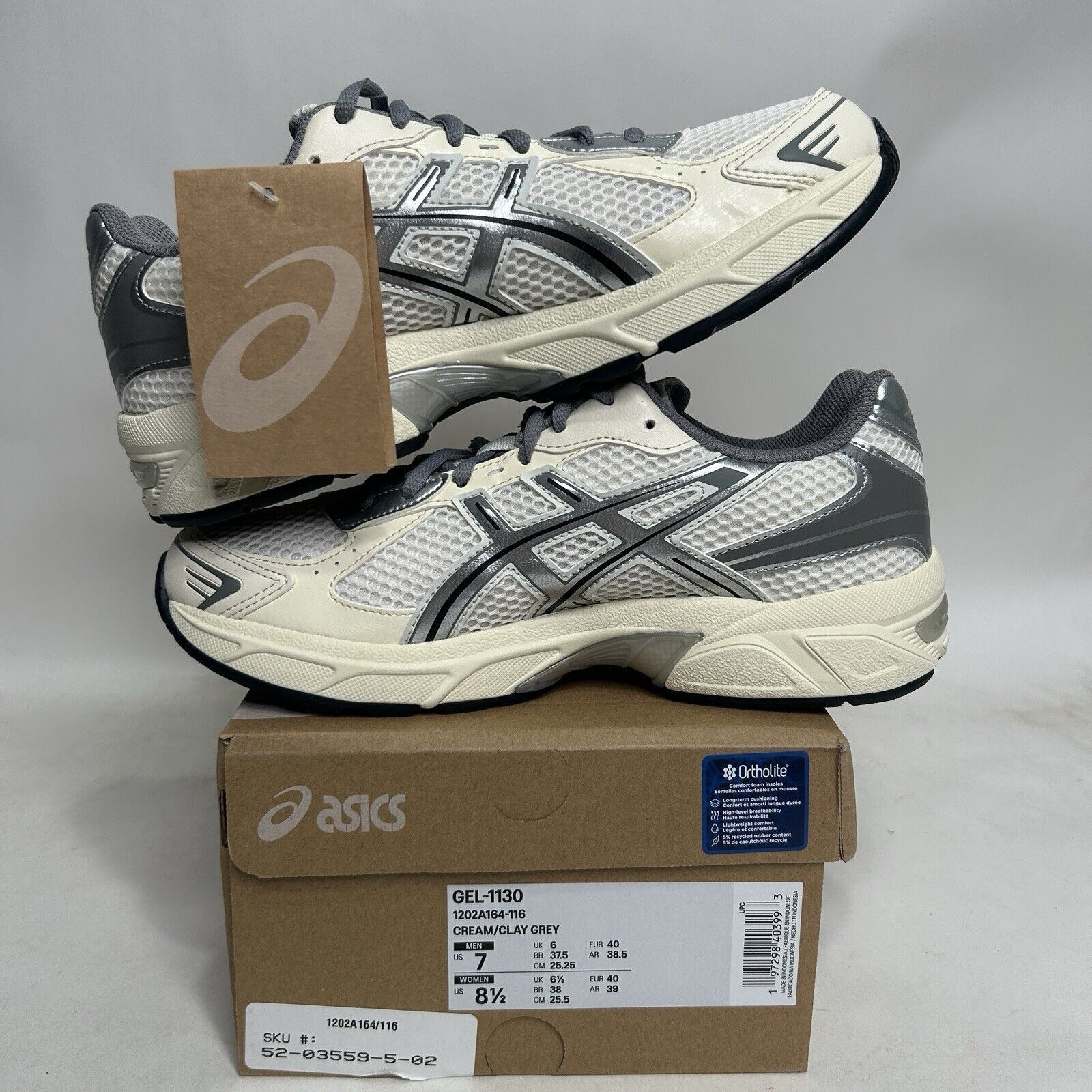 Asics ASICS Gel-1130 WMNS “Cream Clay Grey” 2024 Size US 8.5 / IT 38.5 - 3 Thumbnail
