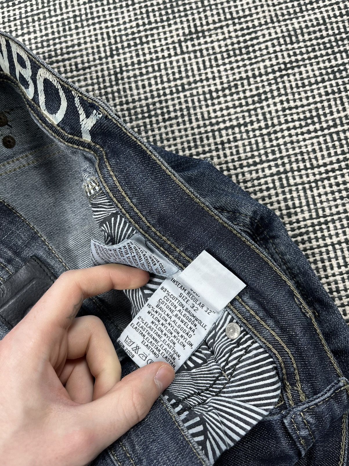 Japanese Brand × Vintage Psycho cowboy buckle jeans washed denim Size US 32 / EU 48 - 6 Thumbnail