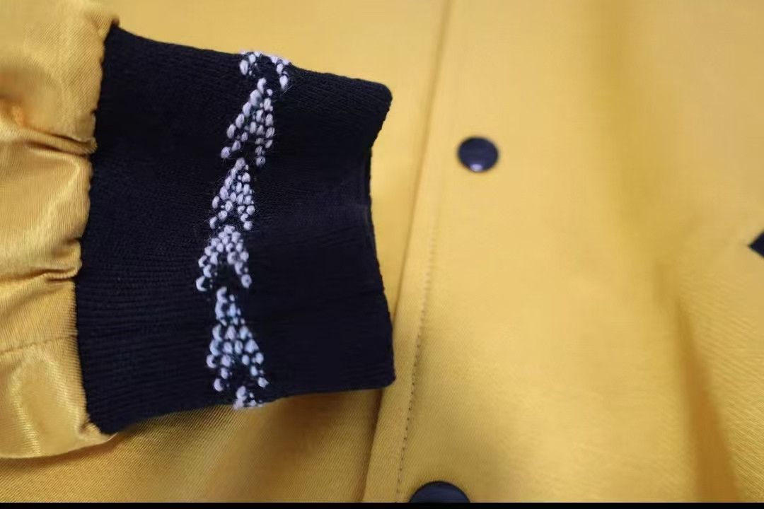 Saint Laurent Paris Saint Laurent Paris Yellow arrow patchwork baseball jacket Size US M / EU 48-50 / 2 - 4 Thumbnail