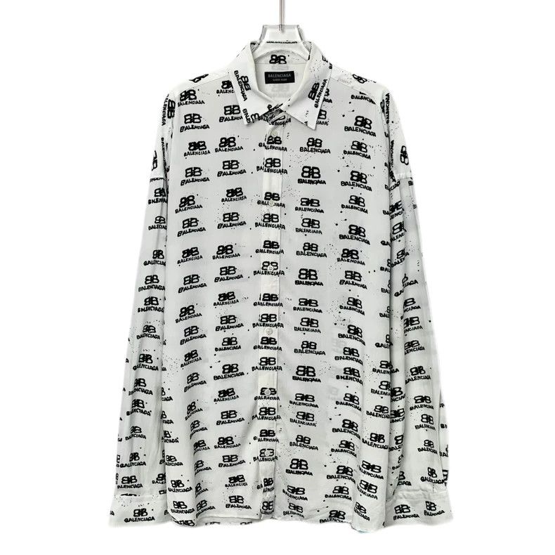 Balenciaga Balenciaga White logo jacquard full print lapel single bre Size US S / EU 44-46 / 1 - 1 Thumbnail