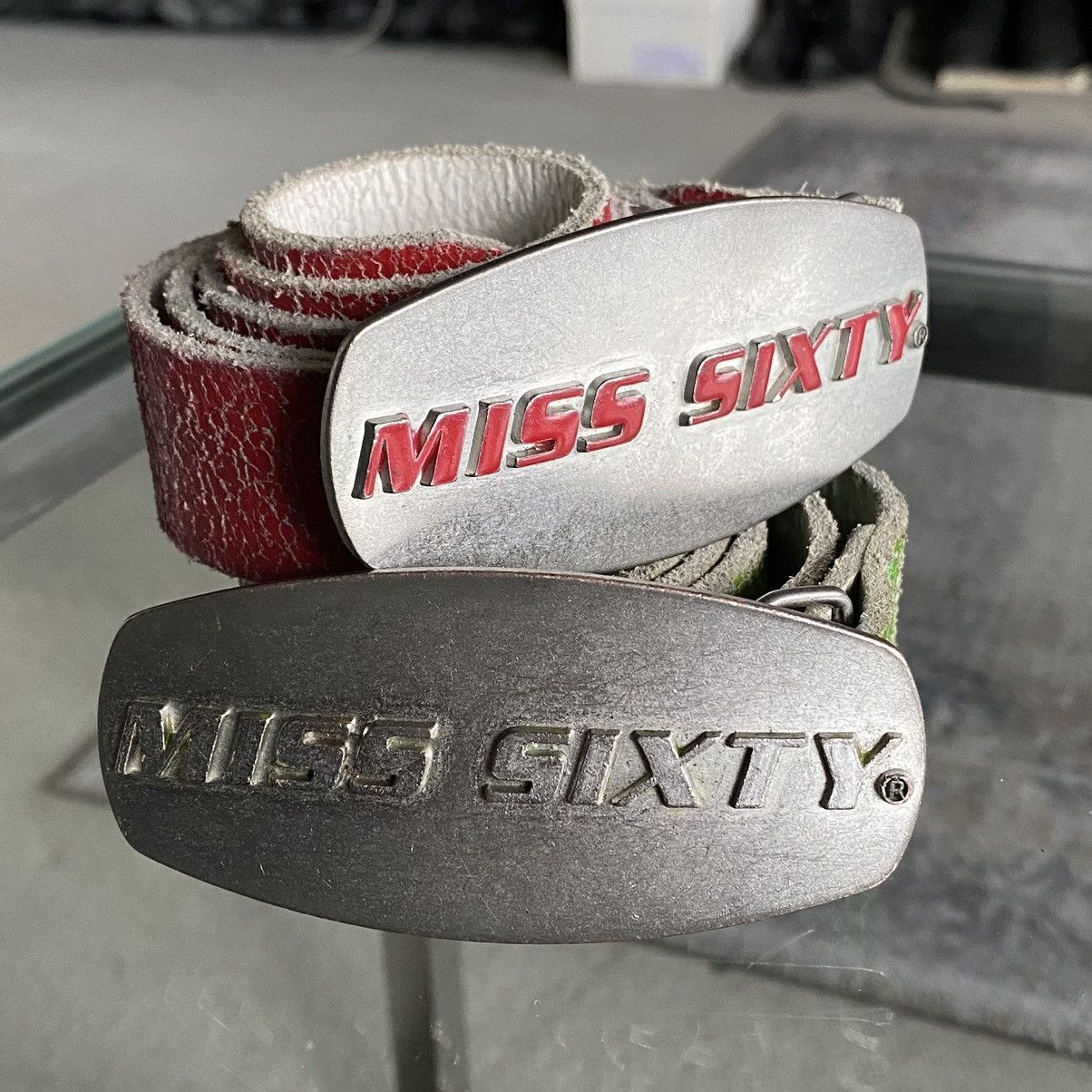 Miss Sixty × Vintage Miss Sixty Vintge Red Leather Belt Size ONE SIZE - 5 Thumbnail