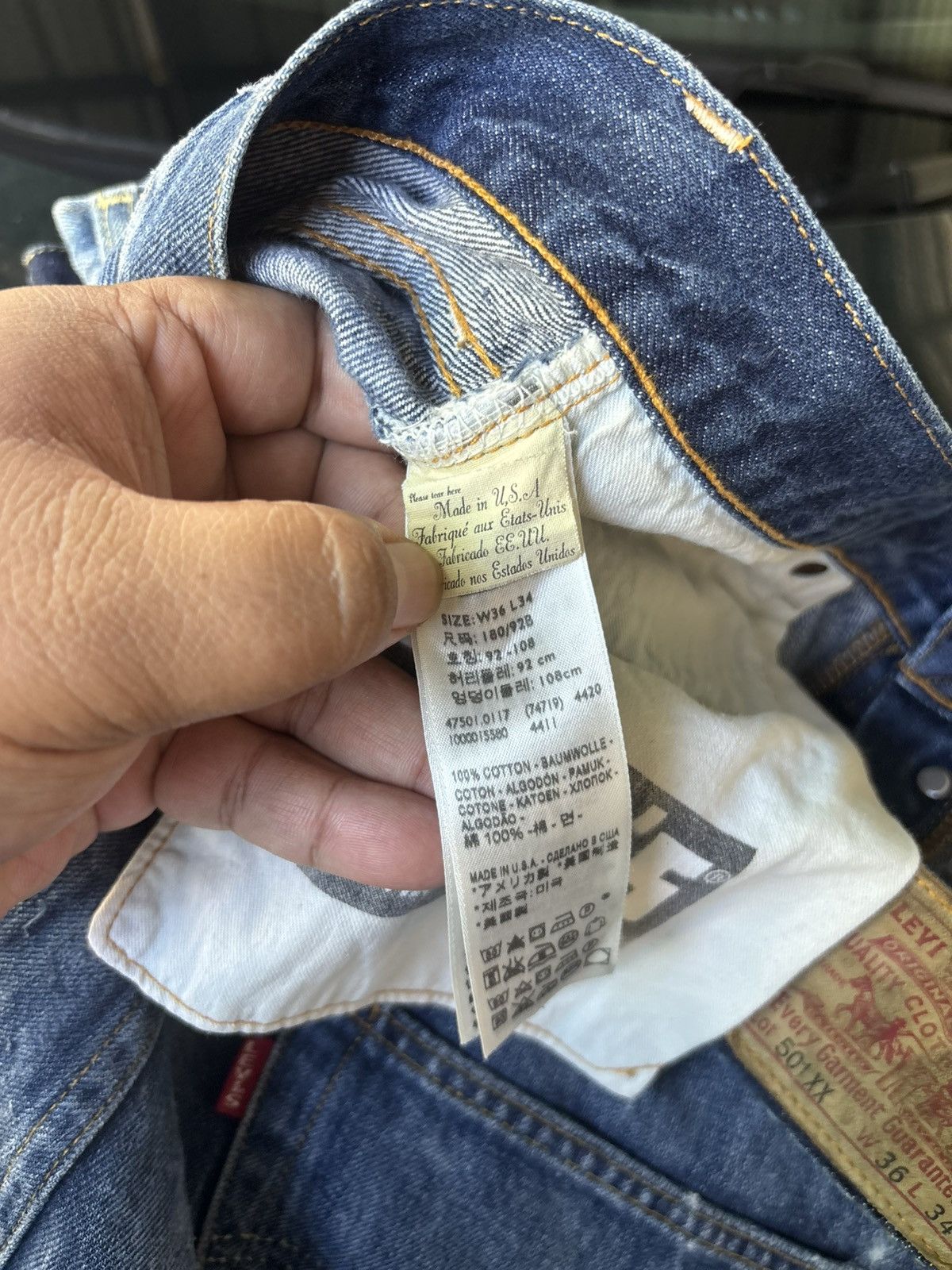 Levi's Levis 501xx (LVC) Made In USA Selvedge Jeans Size US 36 / EU 52 - 8 Thumbnail