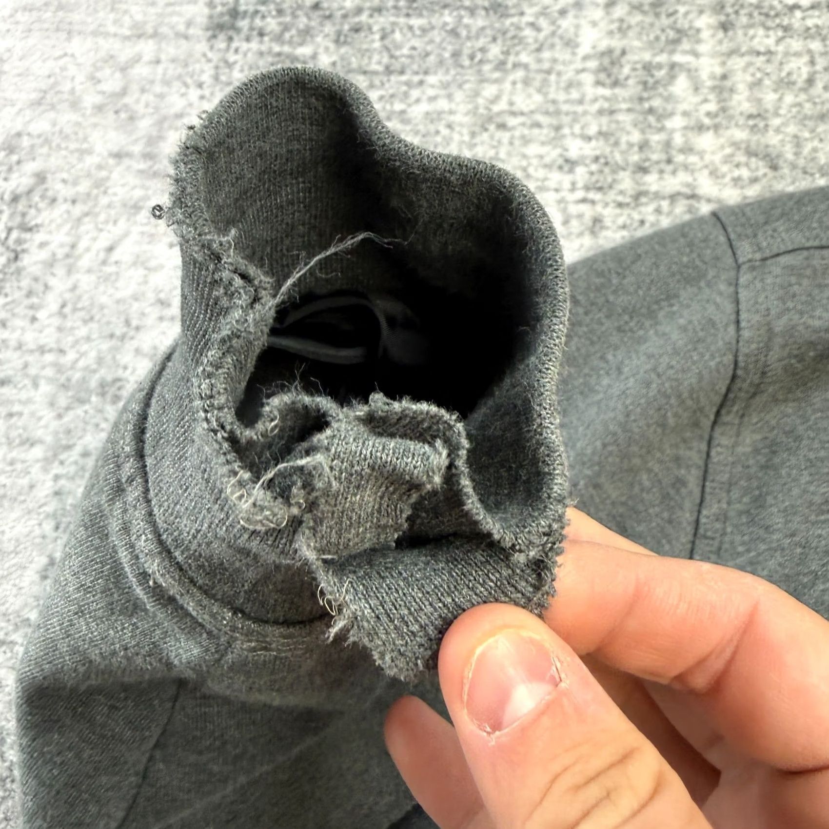 Vintage L.L. Bean Sweatshirt Mens M Gray Katahdin Iron Works Sherpa Fleece Zip Hoodie Full Zip Hooded Pockets Heavyweight Regular Gray Navy? Size US M / EU 48-50 / 2 - 4 Thumbnail