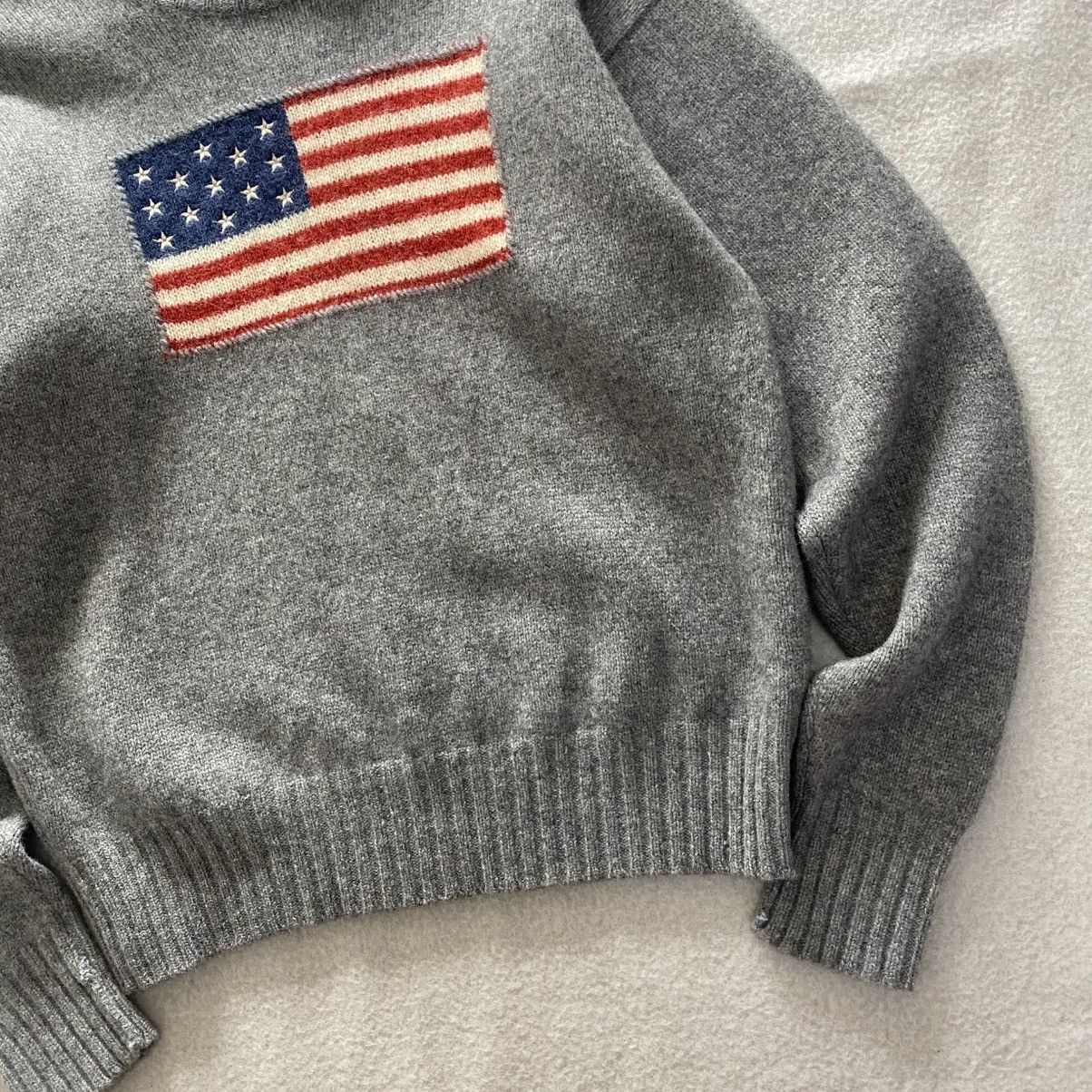 Polo Ralph Lauren × Vintage Vintage Polo Ralph Lauren America Flag Knitwear Size XLARGE Size XL / US 12-14 / IT 48-50 - 4 Thumbnail