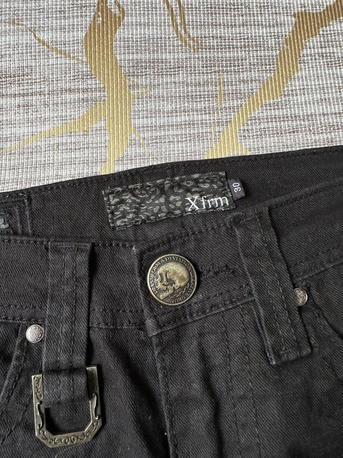 Japanese Brand XFRM Japan Black Jeans Size US 29 - 8 Thumbnail