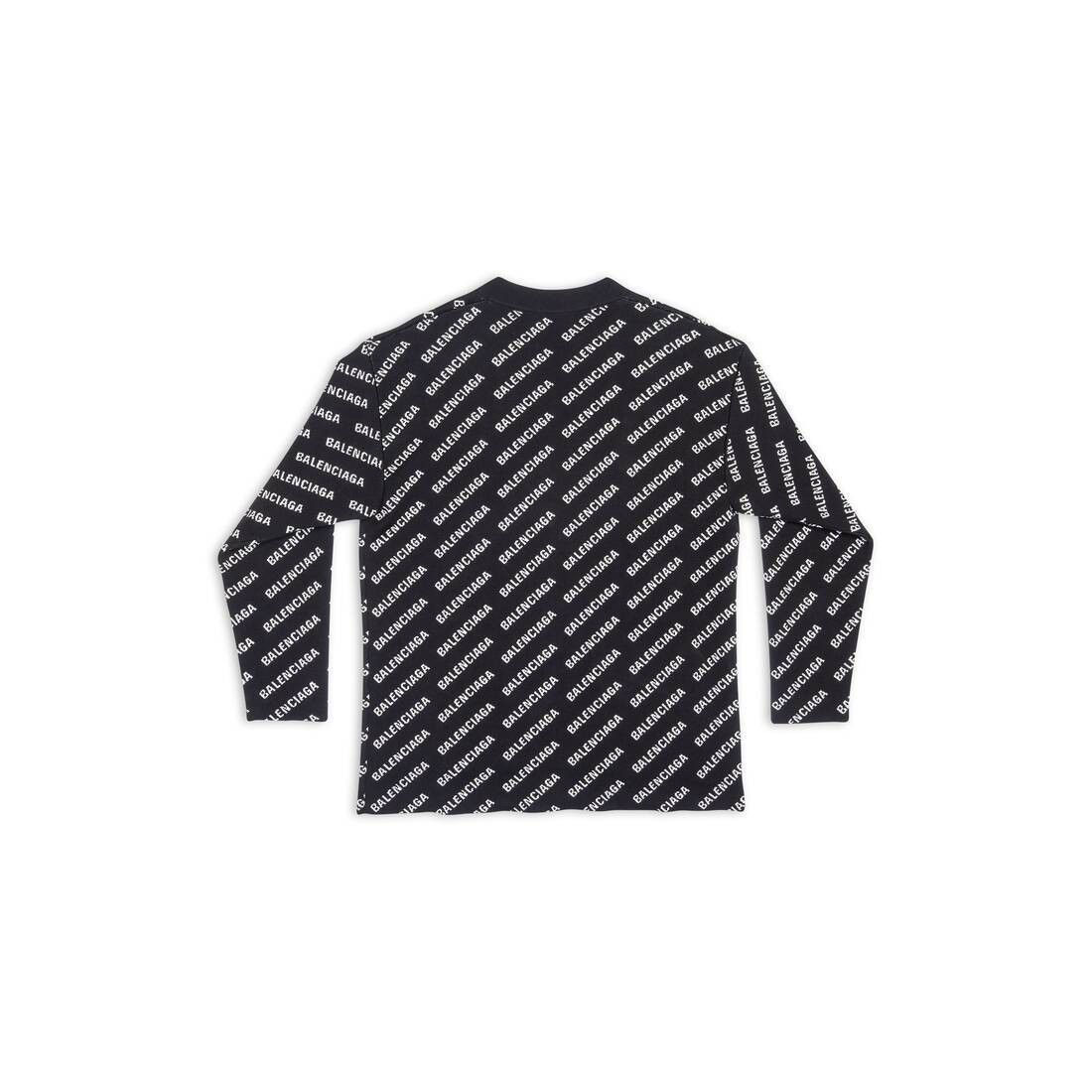 Balenciaga o1mt1gz0924 Mini Allover Logo Cardigan in Black/White Size XS / US 0-2 / IT 36-38 - 2 Thumbnail