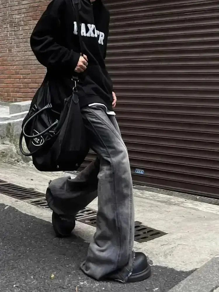 Japanese Brand Retro fringed gradient micro flared jeans Size US 30 / EU 46 - 3 Thumbnail