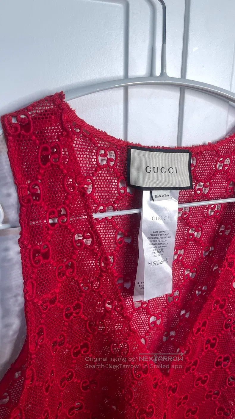 Gucci Gucci Full LOGO hollow knitted dress Size XS / US 0-2 / IT 36-38 - 1 Thumbnail