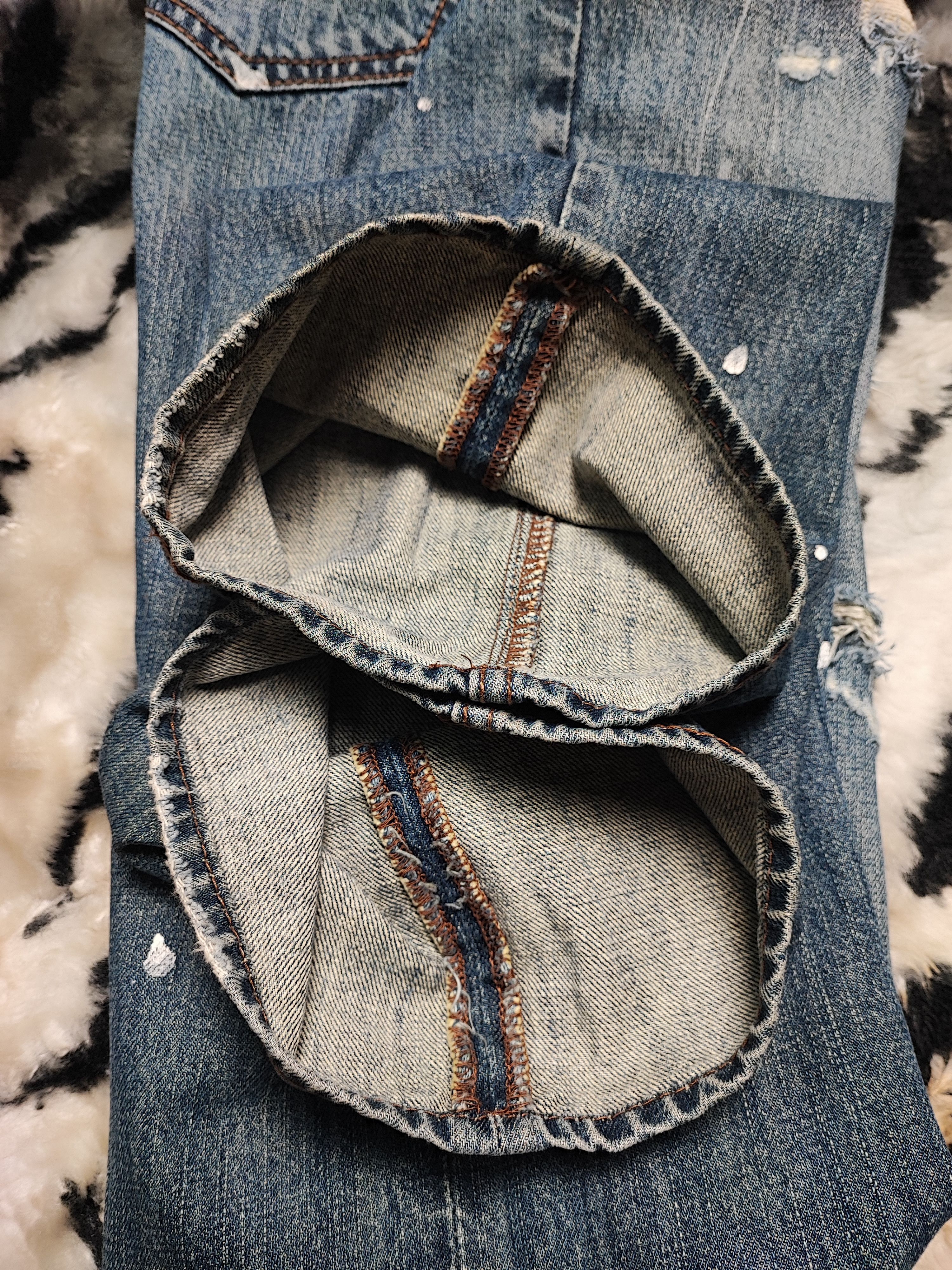 Aeropostale × Vintage Crazy Vintage Y2K/2000s Baggy Grunge Distressed Flared Jeans Size US 36 / EU 52 - 18 Thumbnail