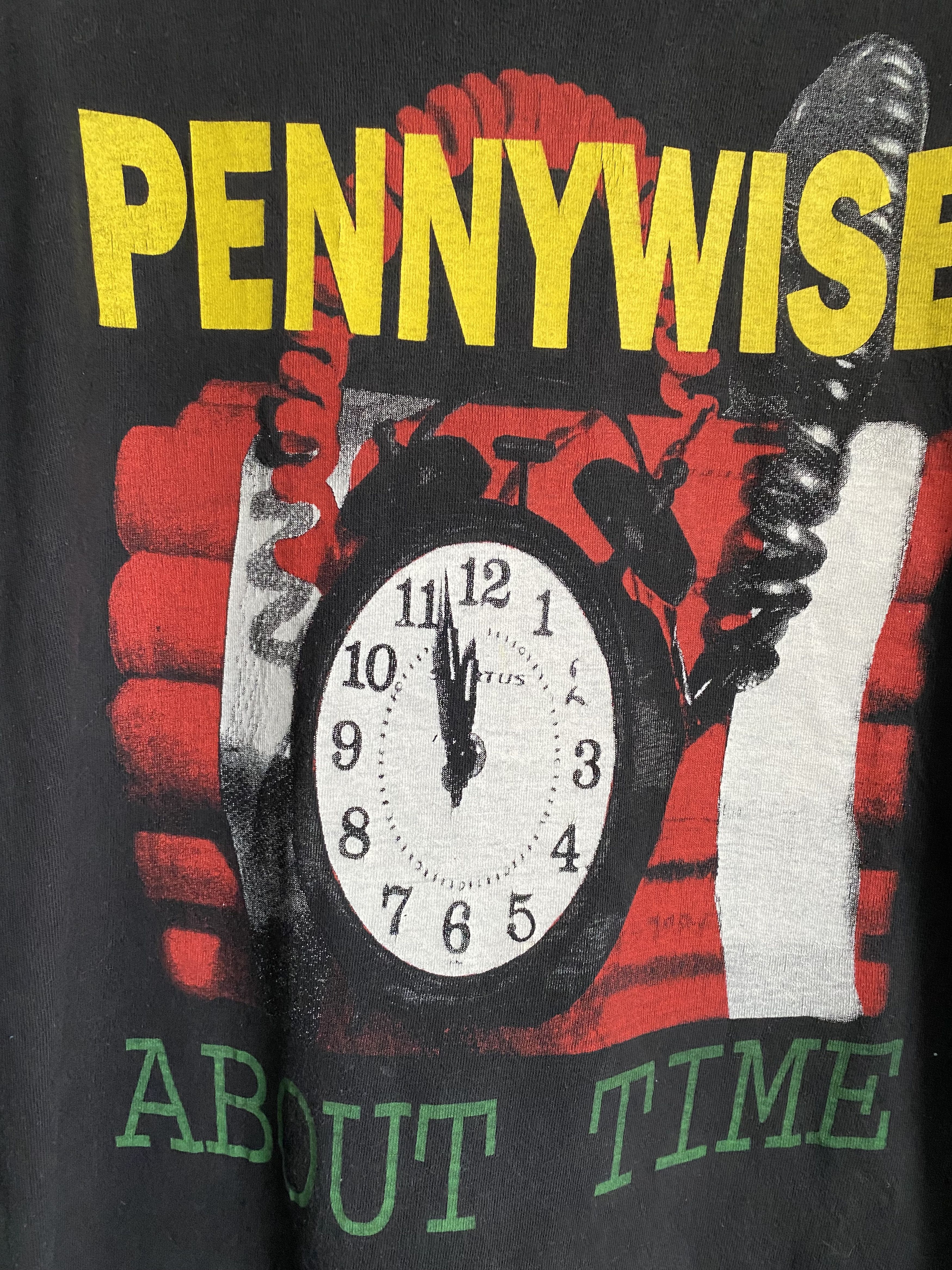 Band Tees × Vintage Vintage 90s Pennywise about time t-shirt Size US XL / EU 56 / 4 - 4 Thumbnail