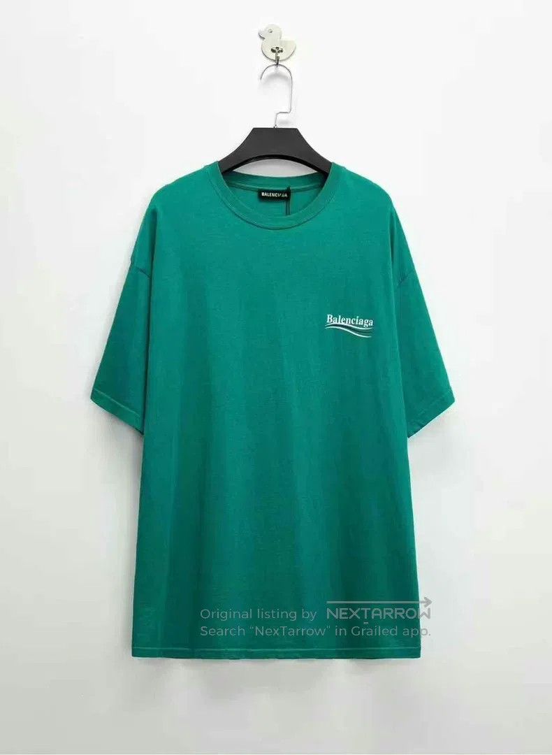 Balenciaga Balenciaga Lake Green Cola Logo Short Sleeve Size US L / EU 52-54 / 3 - 2 Thumbnail