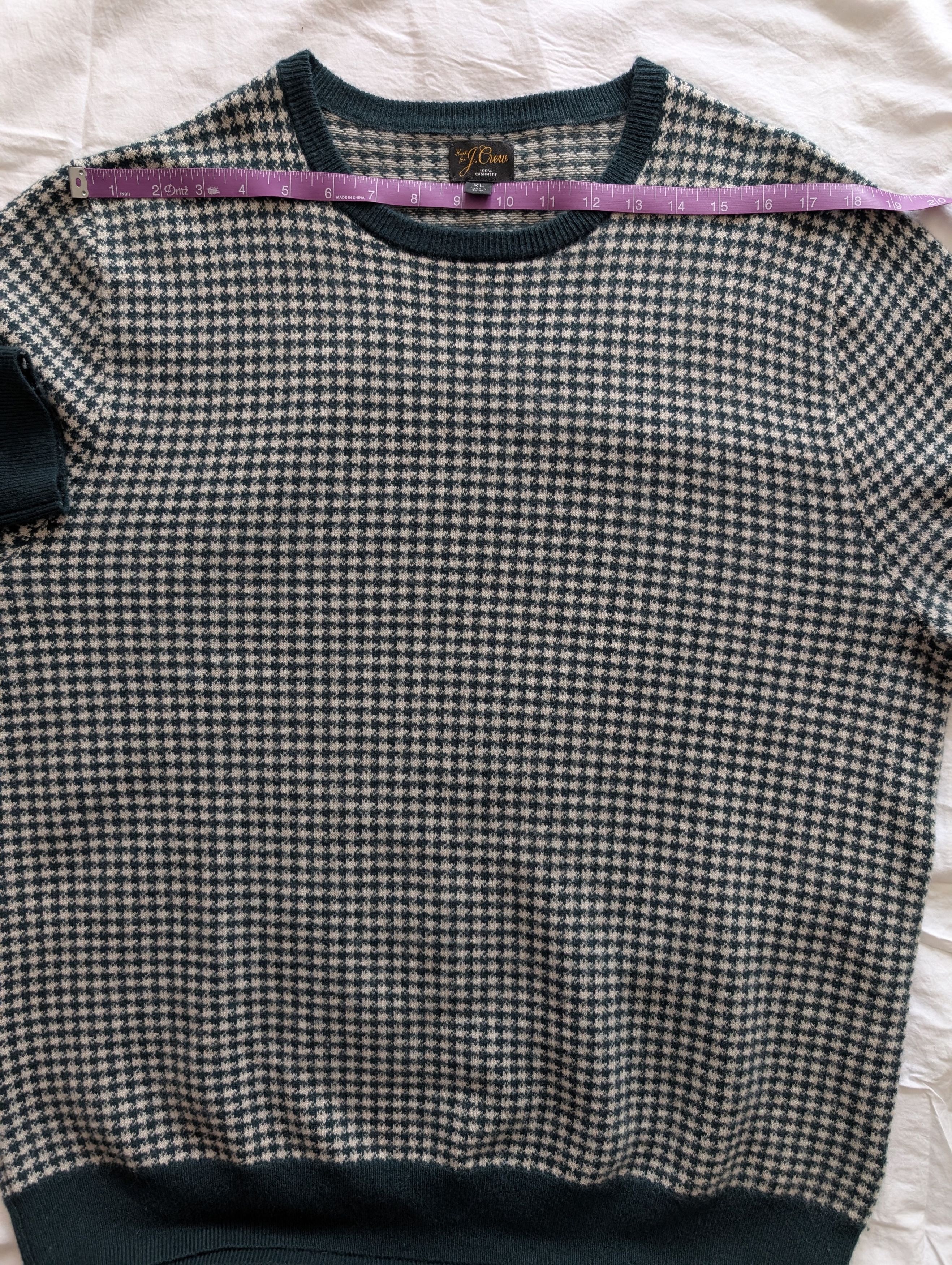 J.Crew J Crew Houndstooth Cashmere Sweater Jumper Size US XL / EU 56 / 4 - 5 Thumbnail